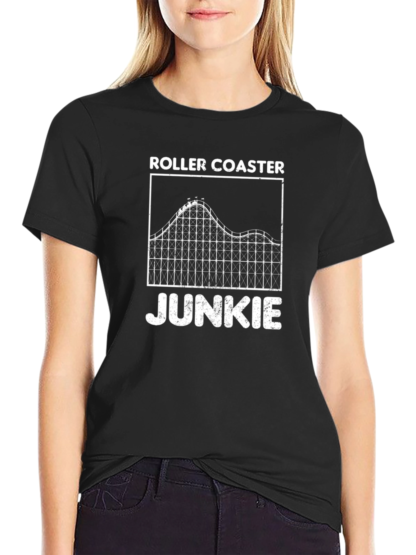 Roller Coaster Junkie T-Shirt - Thrill Ride Graphic Tee