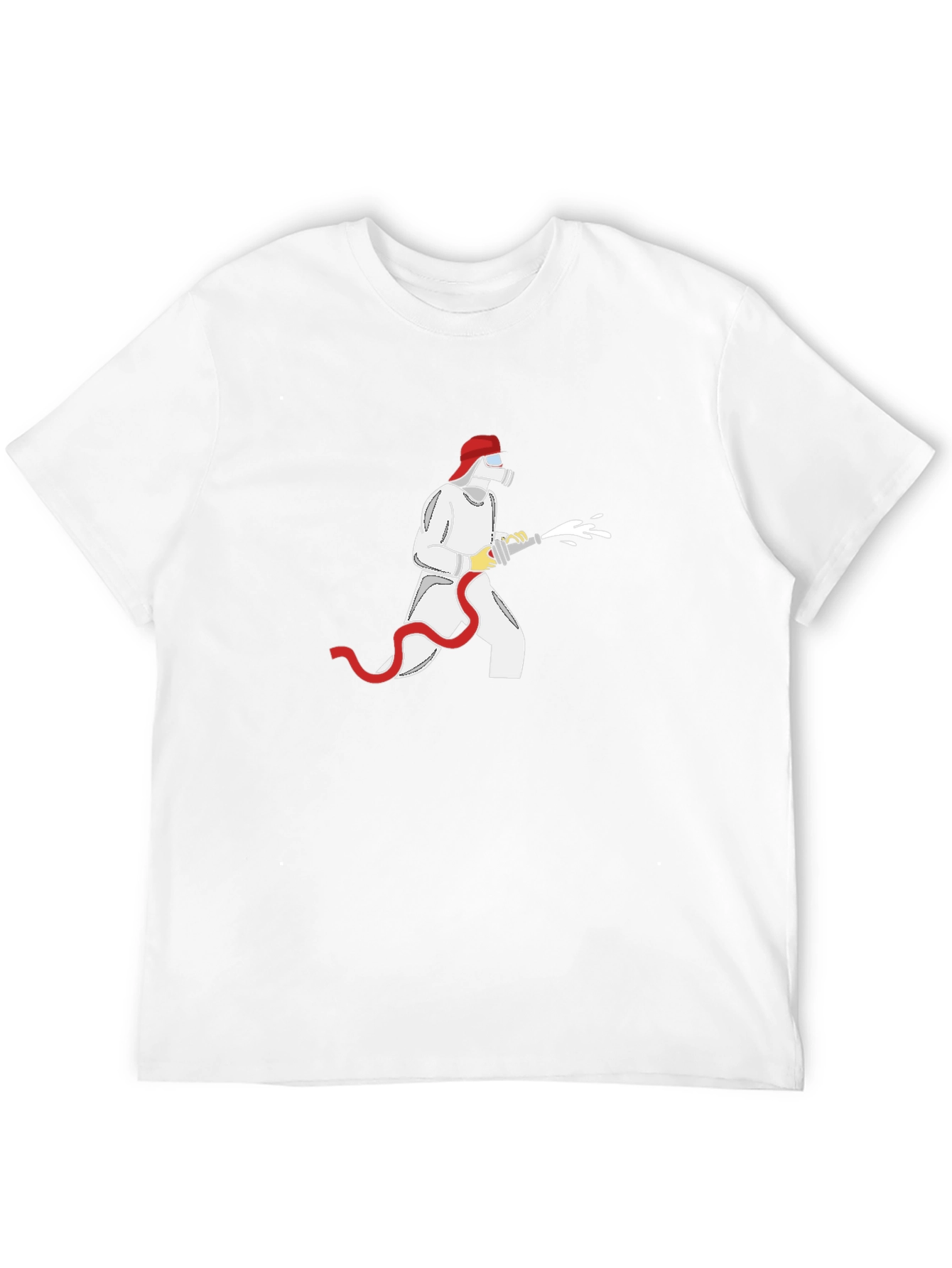 Firefighter Graphic Tee - Black Cotton T-Shirt