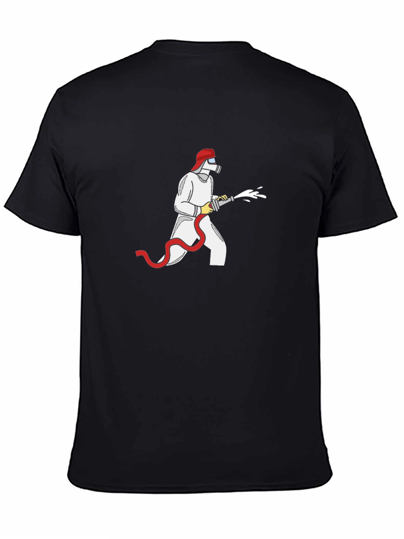 Firefighter Graphic Tee - Black Cotton T-Shirt