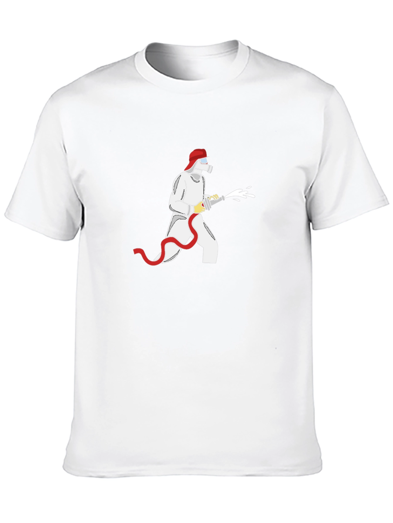 Firefighter Graphic Tee - Black Cotton T-Shirt