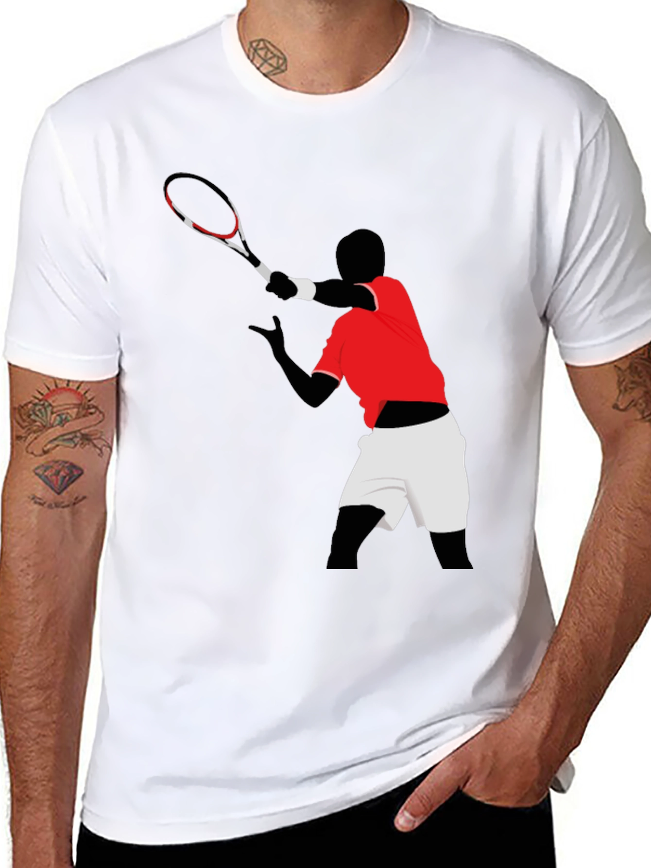 Tennis Player Graphic T-Shirt