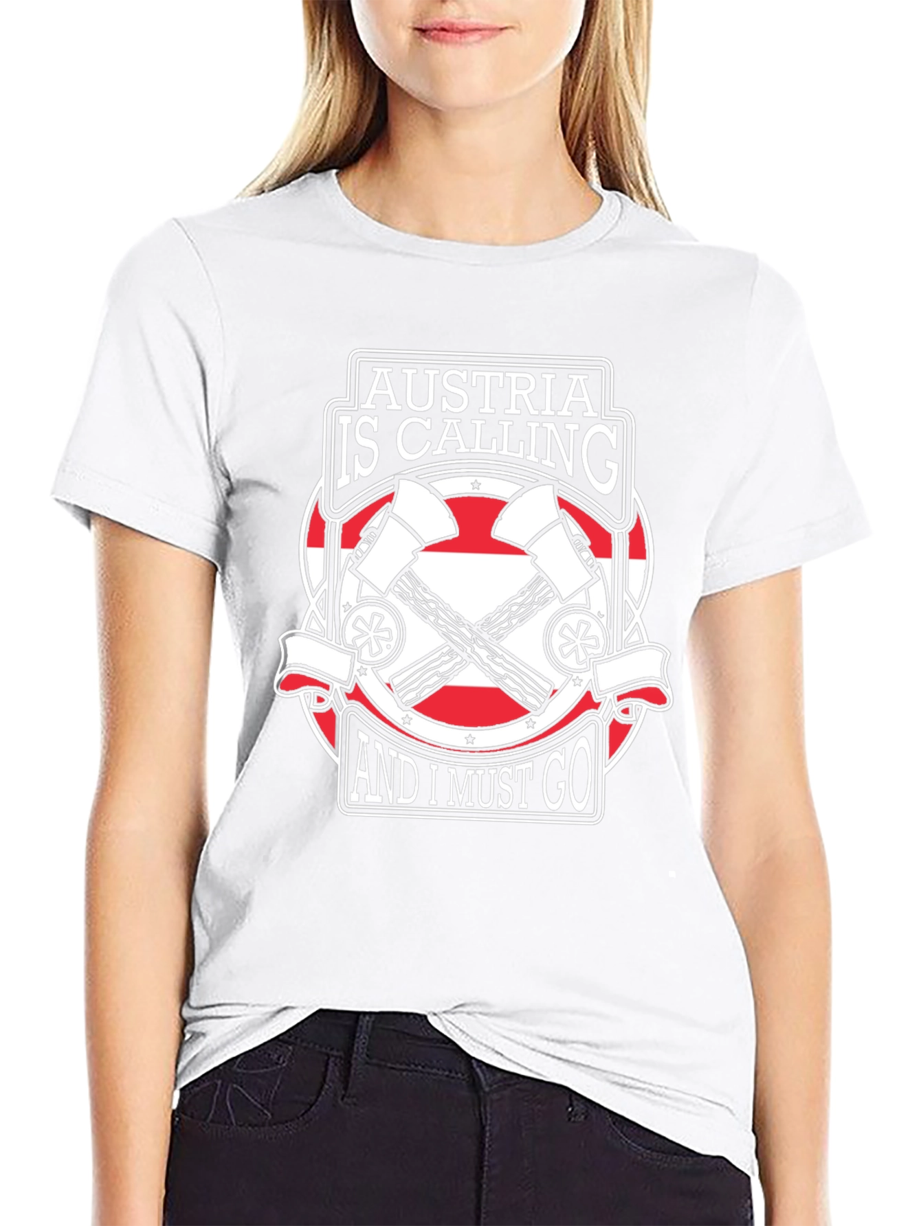 Austria Calling T-Shirt - Black Graphic Tee