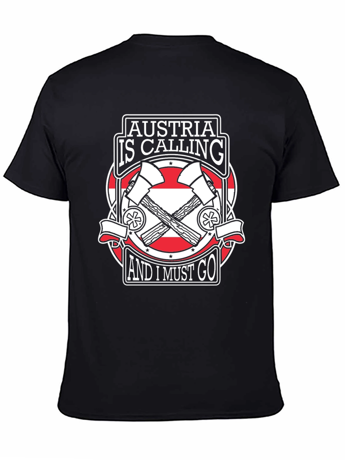 Austria Calling T-Shirt - Black Graphic Tee