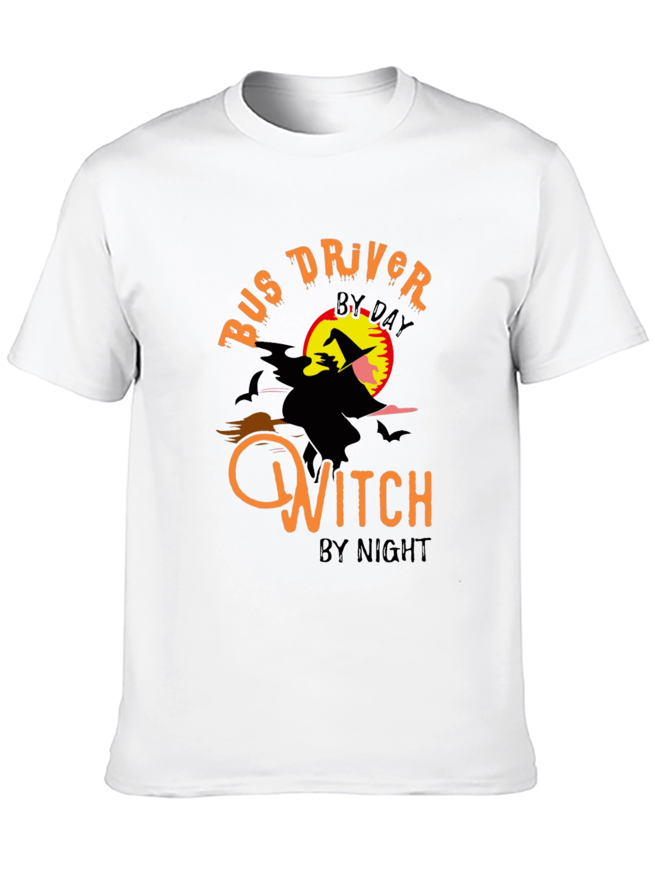 Bus Driver by Day Witch by Night Halloween T-Shirt