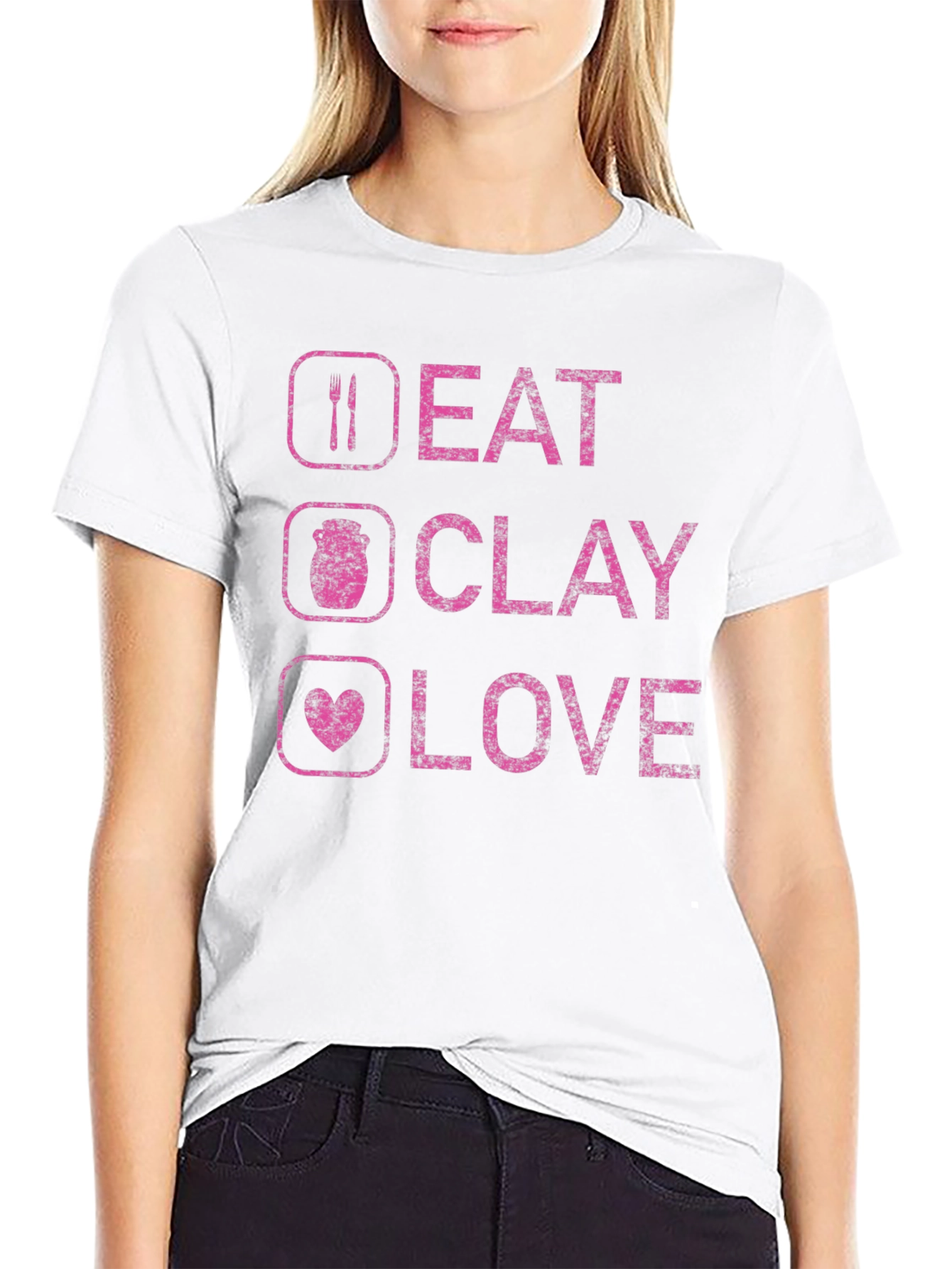 Eat Clay Love T-Shirt - Pottery Fan Apparel