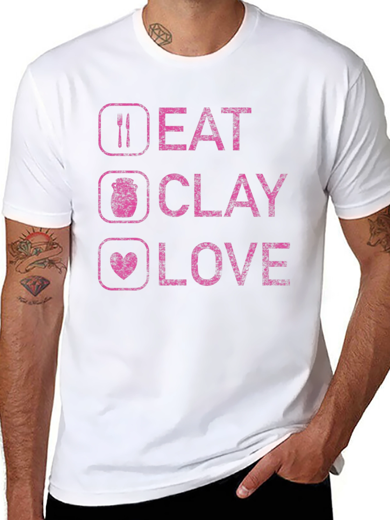 Eat Clay Love T-Shirt - Pottery Fan Apparel