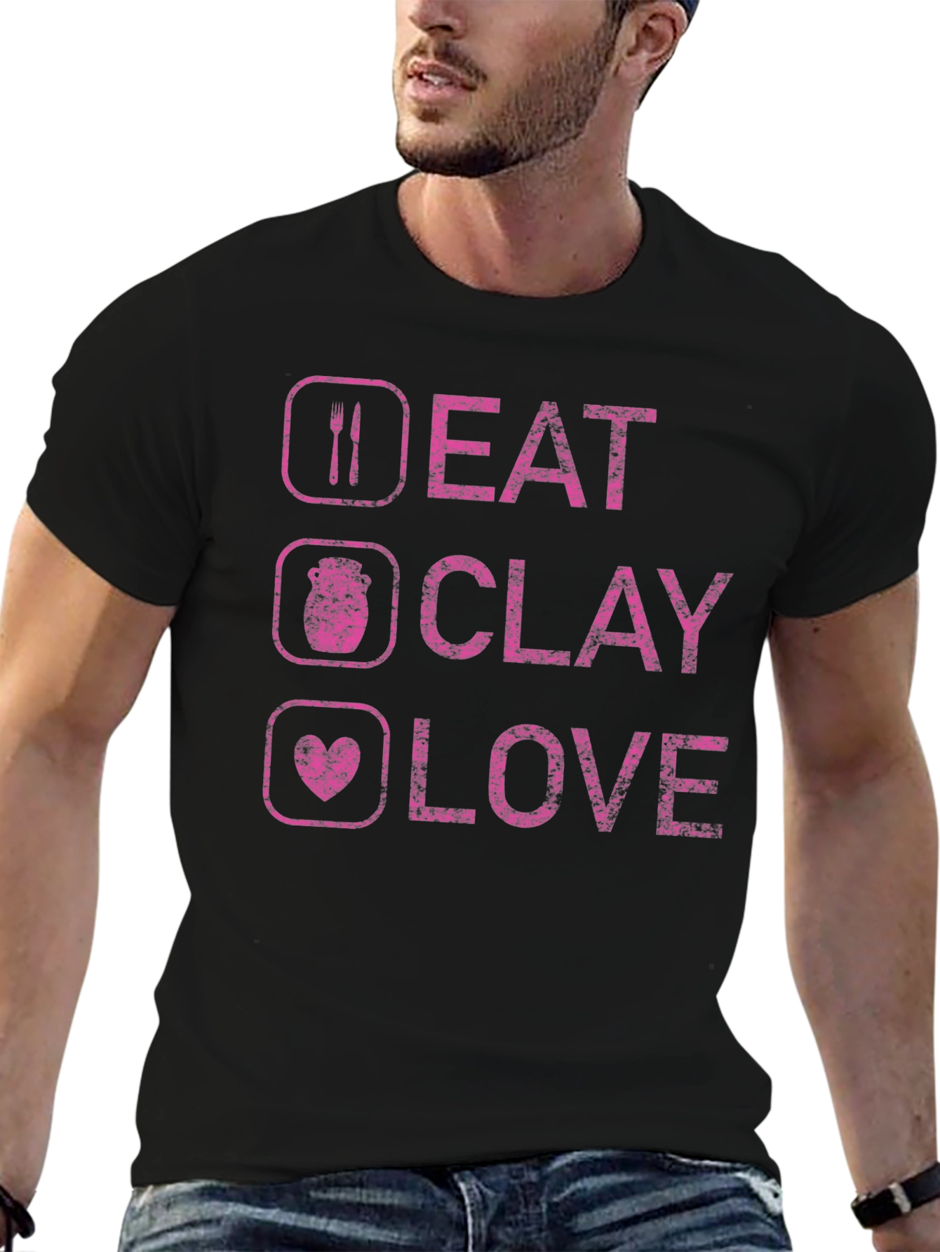 Eat Clay Love T-Shirt - Pottery Fan Apparel