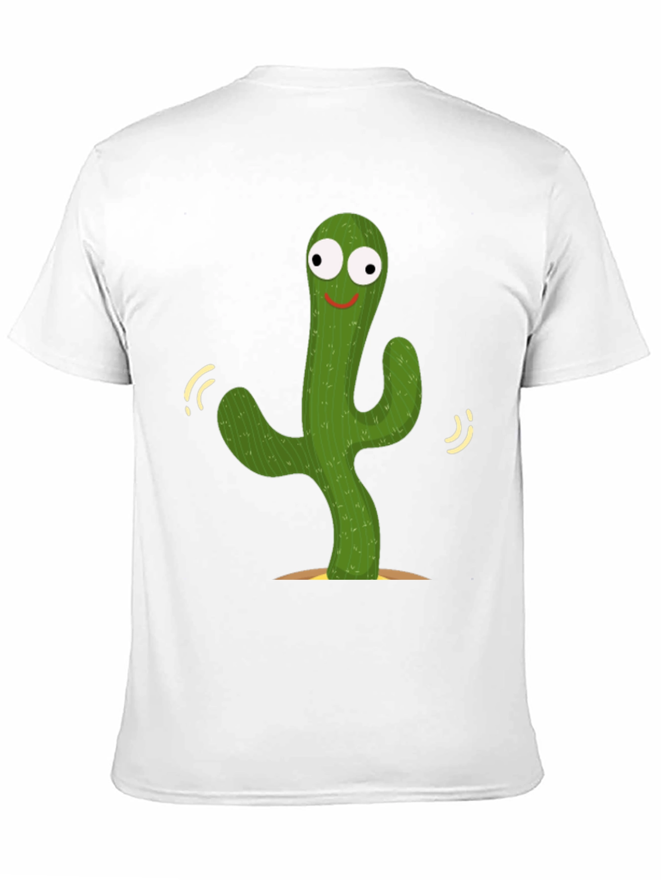 Dancing Cactus Graphic Tee - Black Cotton T-Shirt