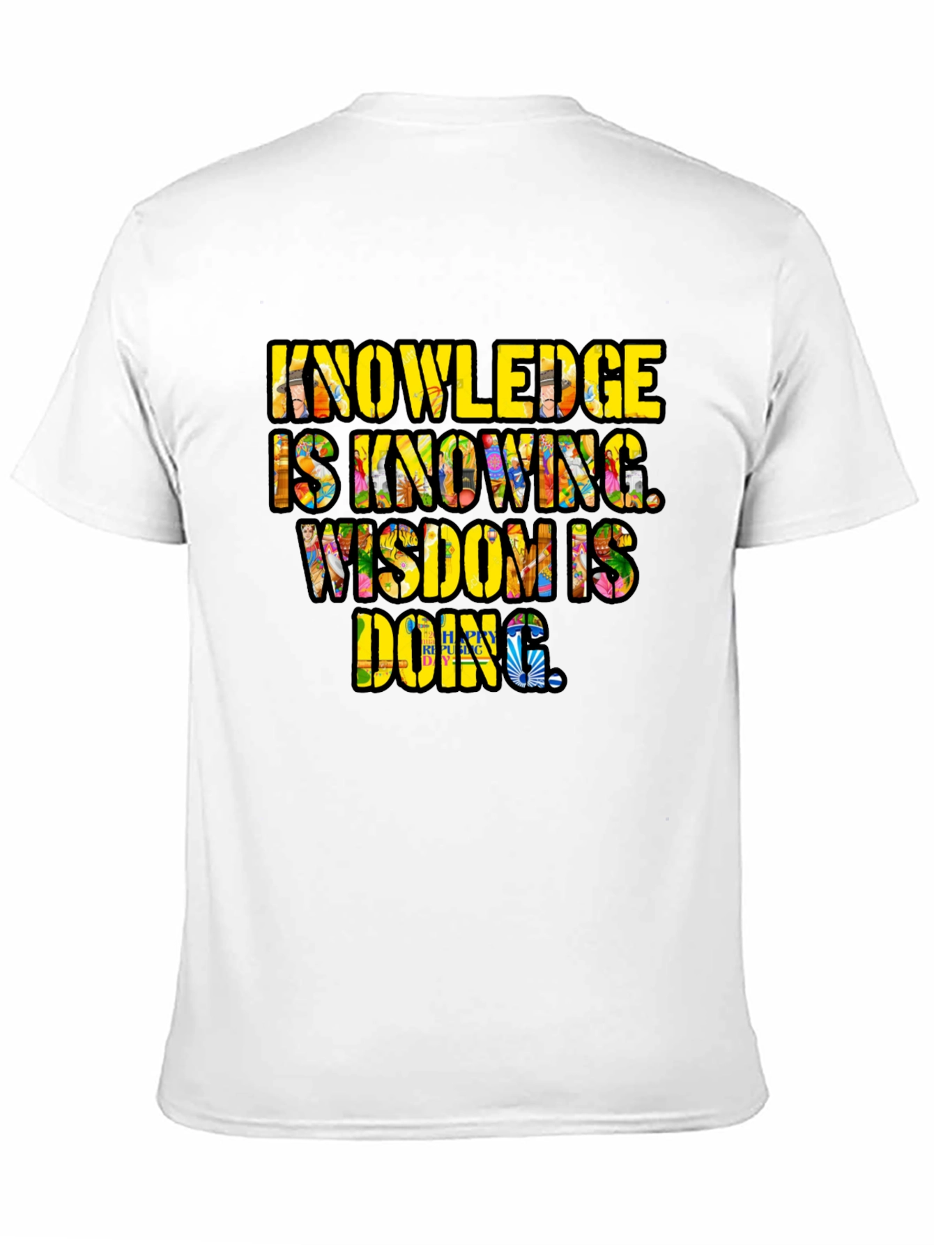 Knowledge Wisdom Graphic Tee - Black