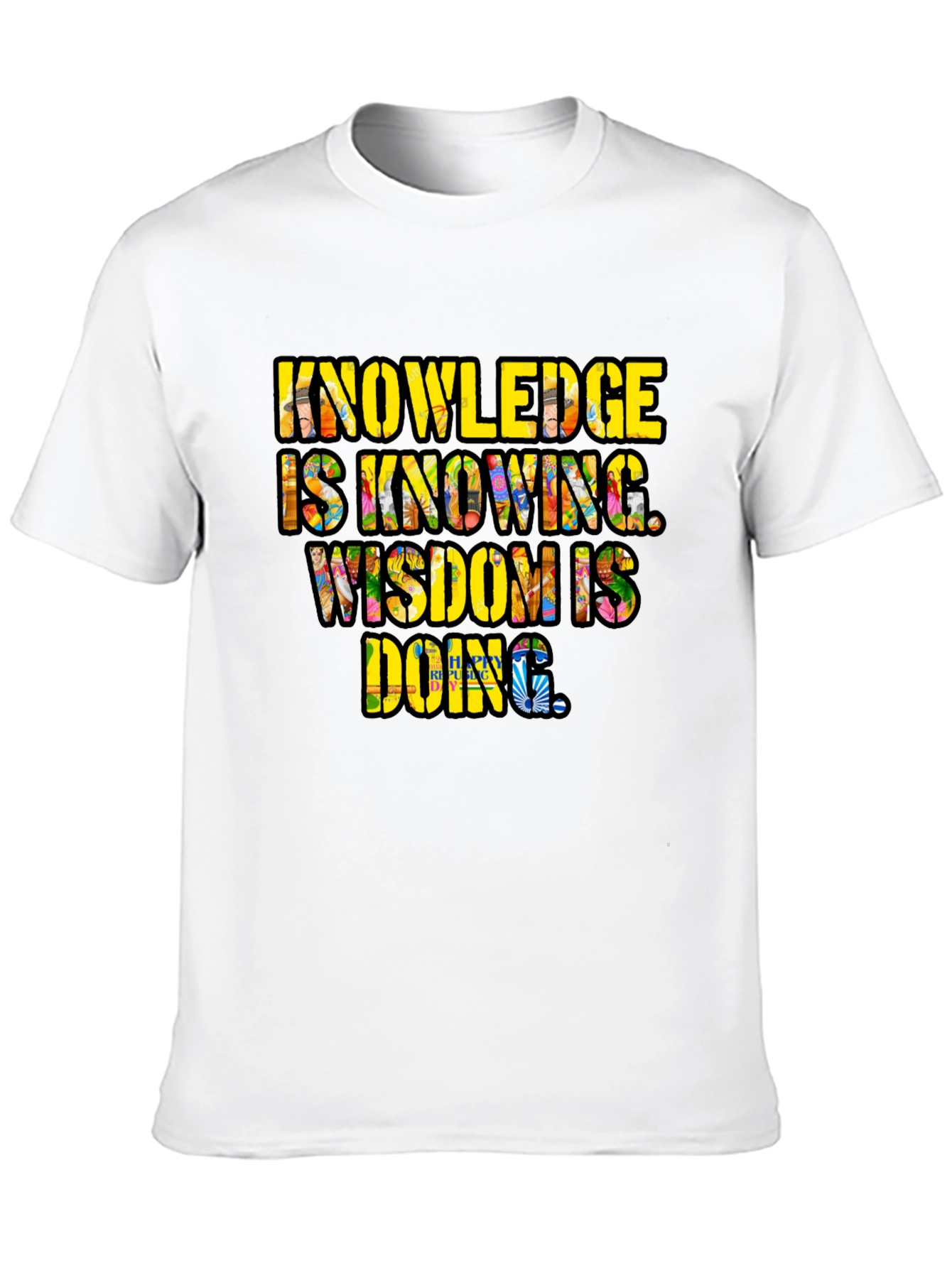 Knowledge Wisdom Graphic Tee - Black