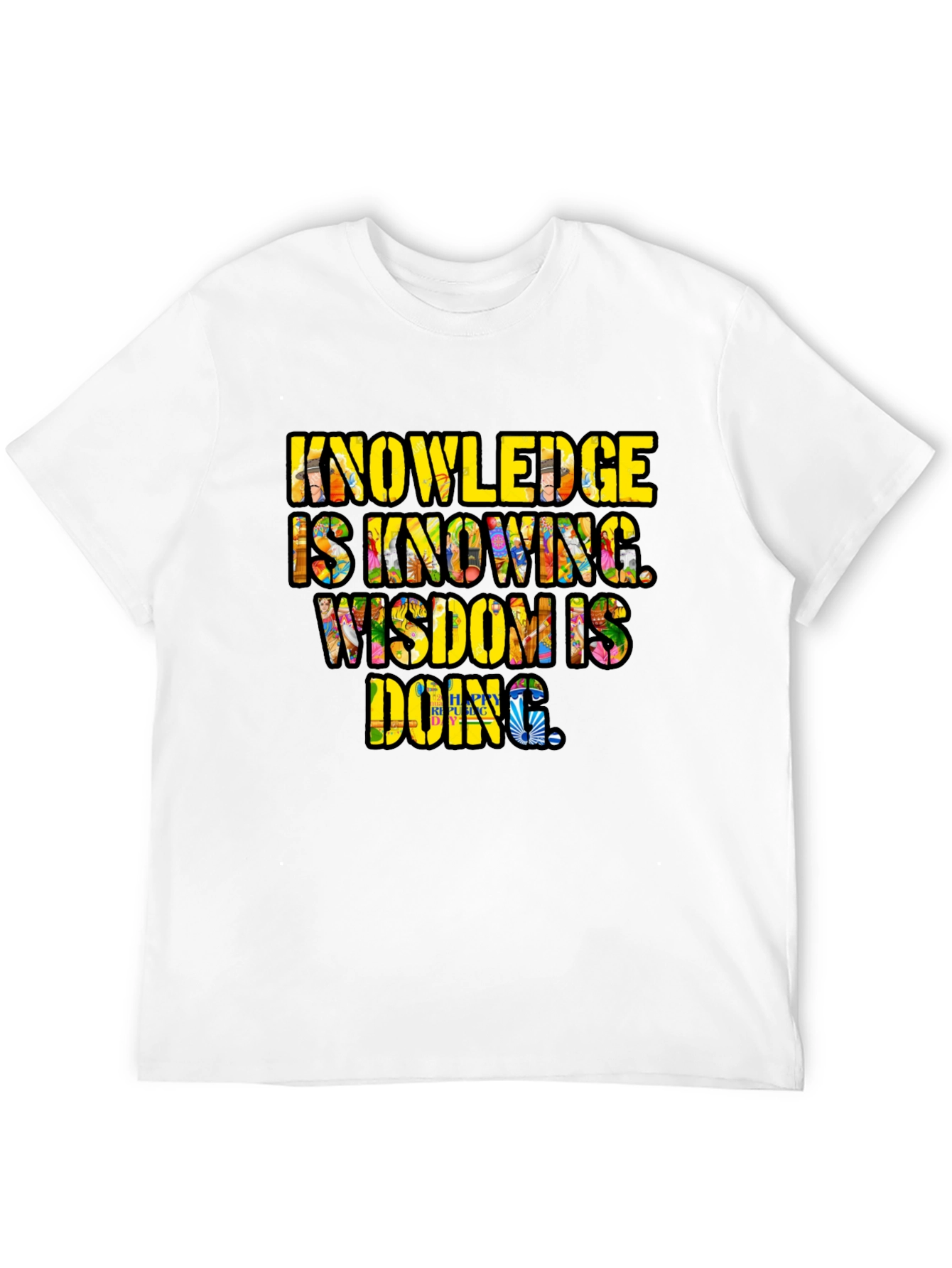 Knowledge Wisdom Graphic Tee - Black