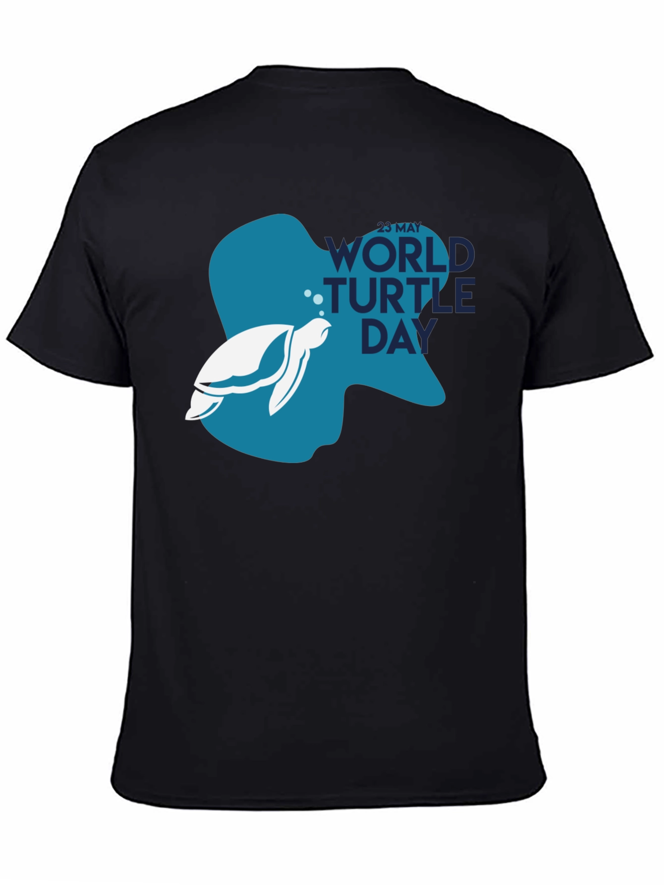 World Turtle Day T-Shirt - Black Cotton Tee