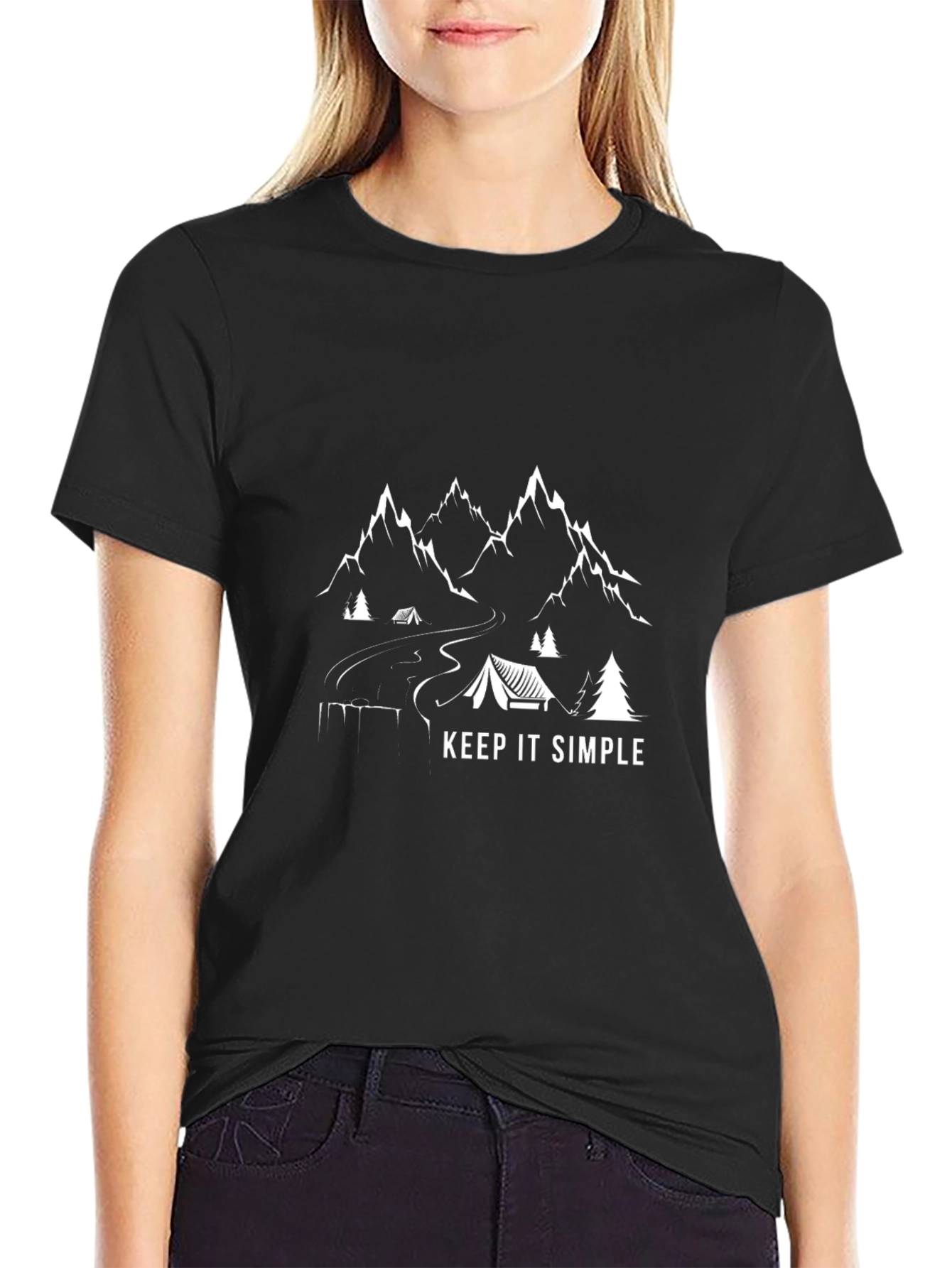 Keep It Simple Camping Graphic T-Shirt