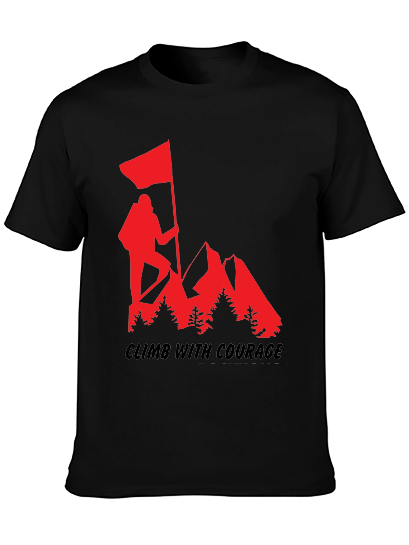 Climb with Courage T-Shirt - Mountain Adventure