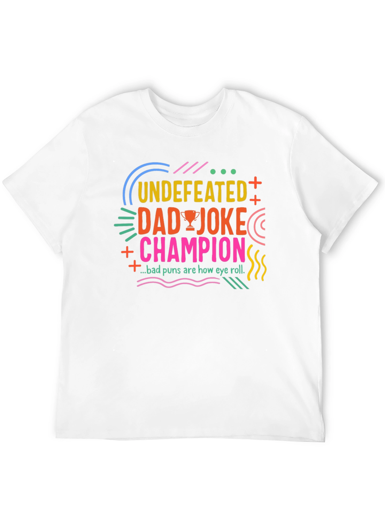 Undefeated Dad Joke Champion Black T-Shirt