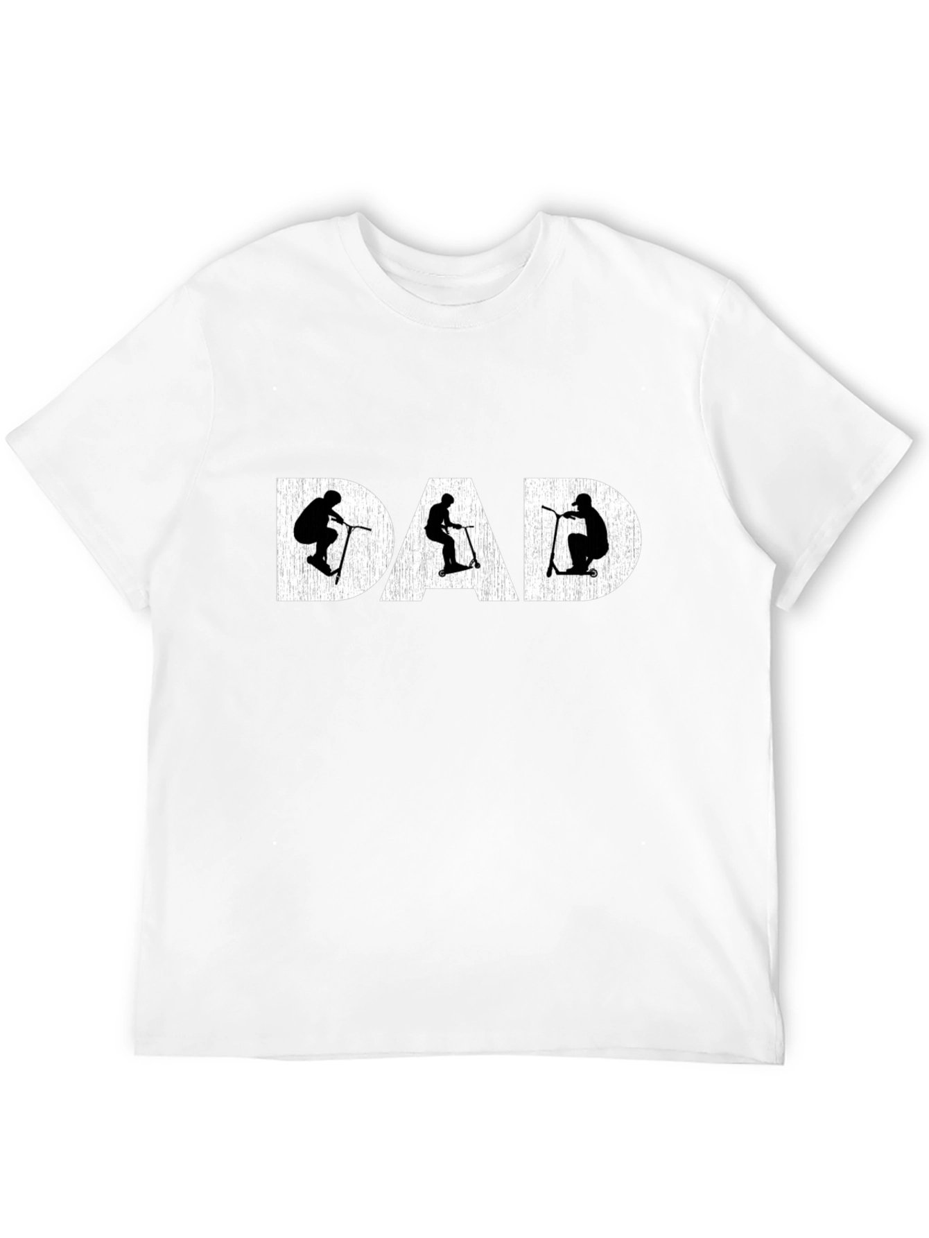 Dad Scooter Silhouette Graphic T-Shirt