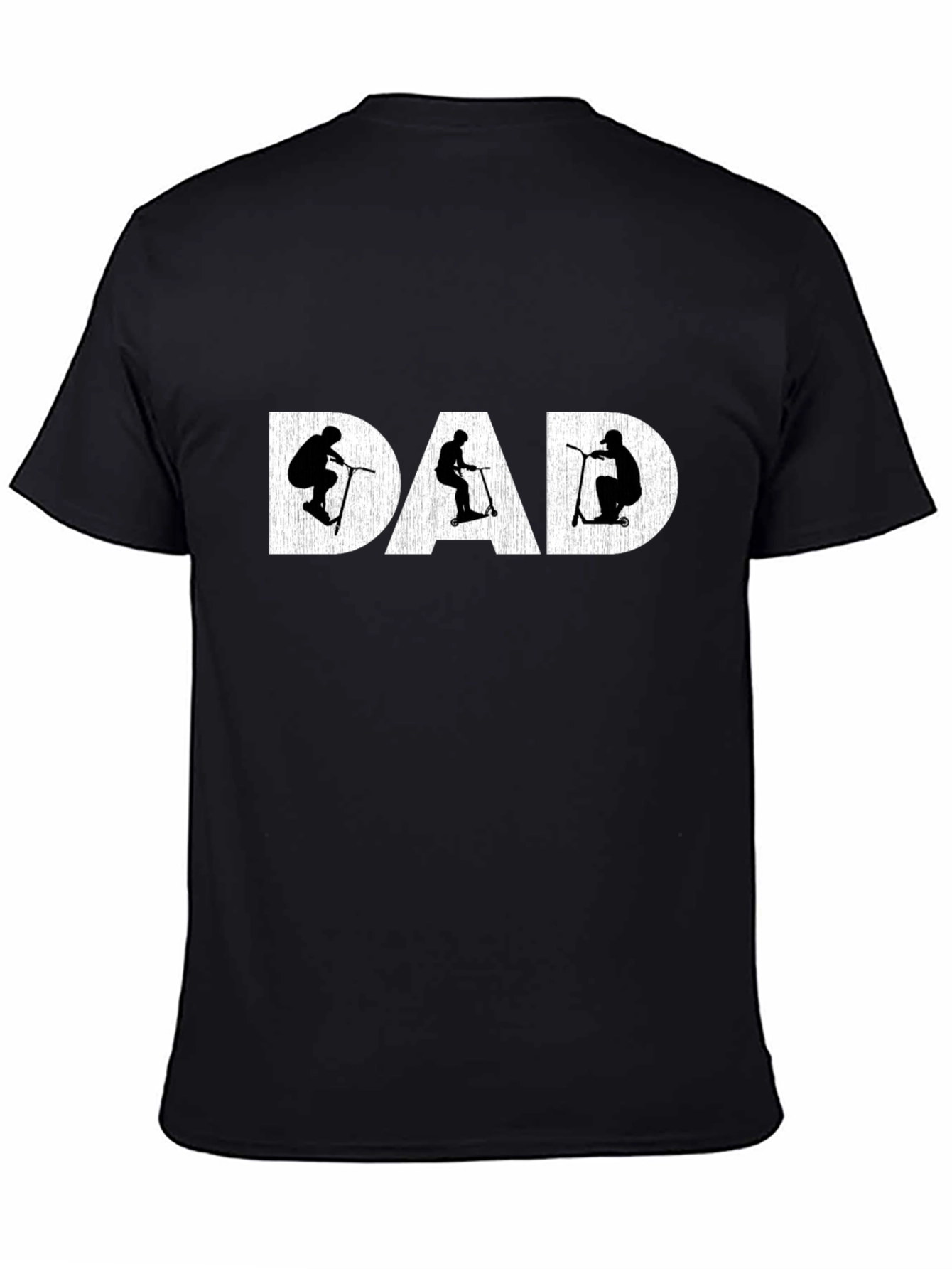 Dad Scooter Silhouette Graphic T-Shirt