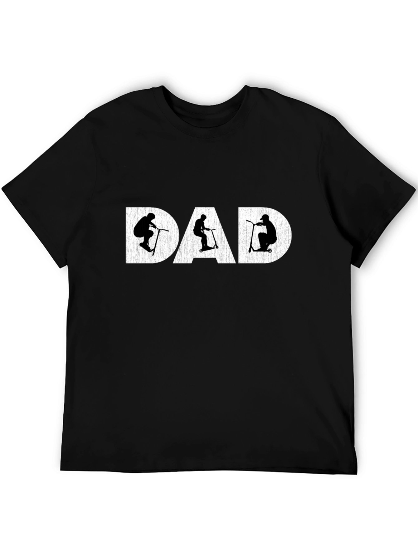 Dad Scooter Silhouette Graphic T-Shirt