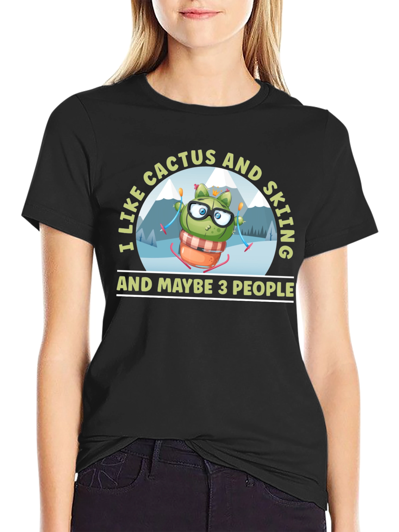 Cactus and Skiing T-Shirt