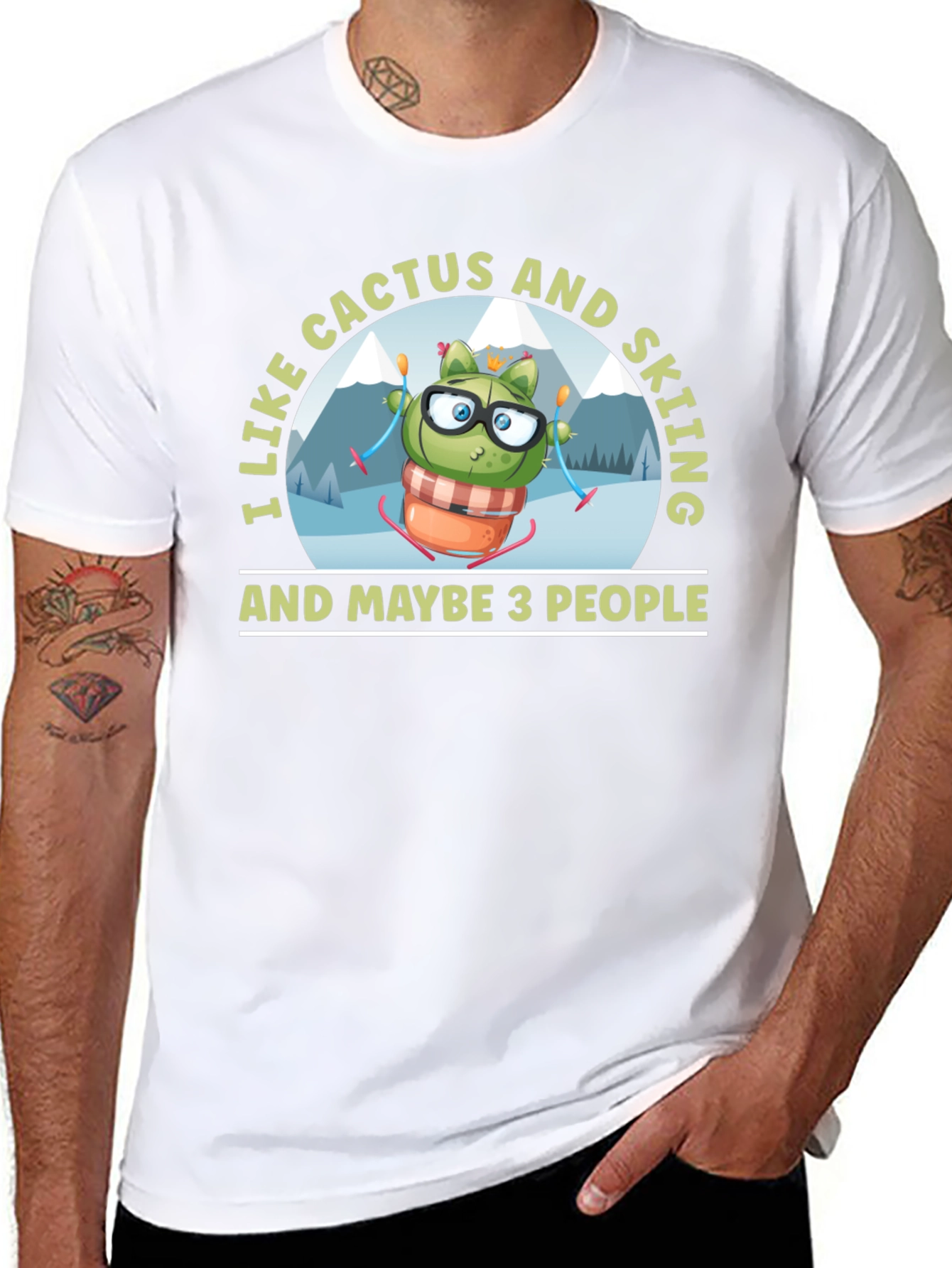 Cactus and Skiing T-Shirt