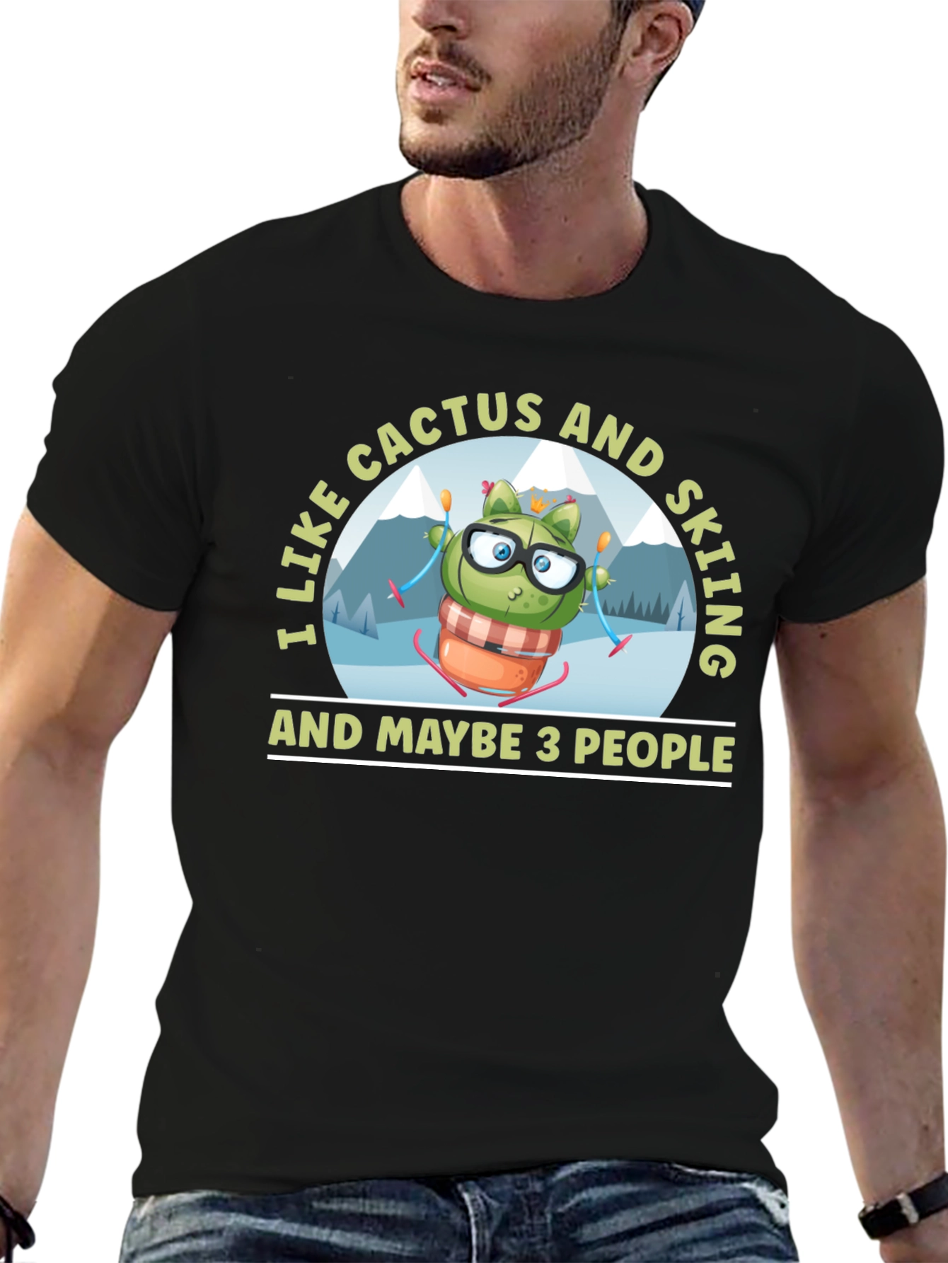 Cactus and Skiing T-Shirt