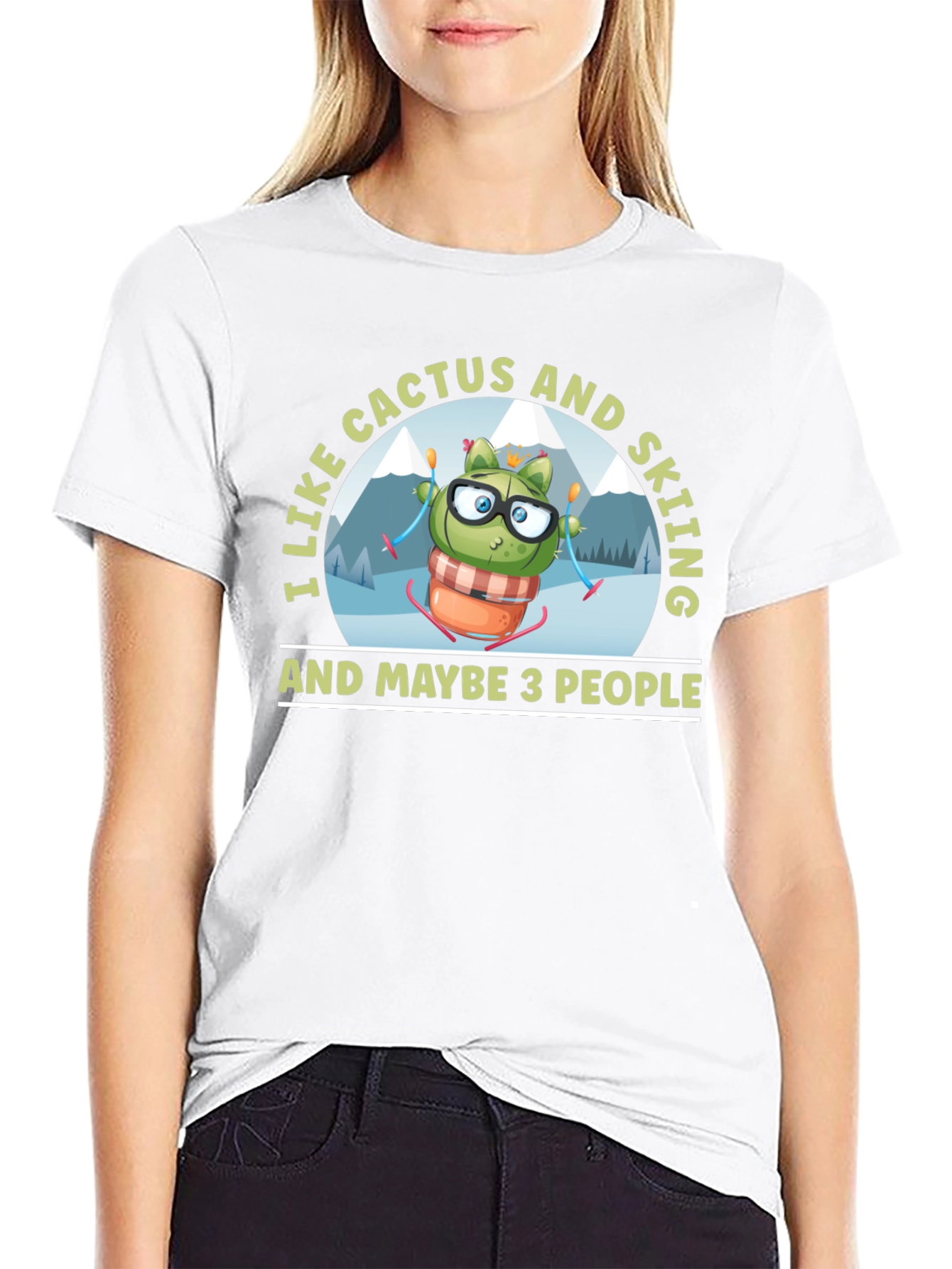 Cactus and Skiing T-Shirt