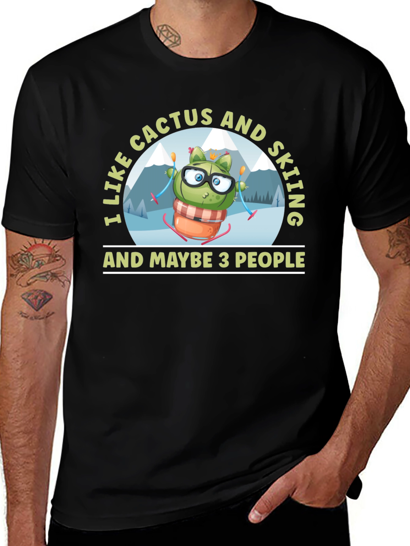 Cactus and Skiing T-Shirt