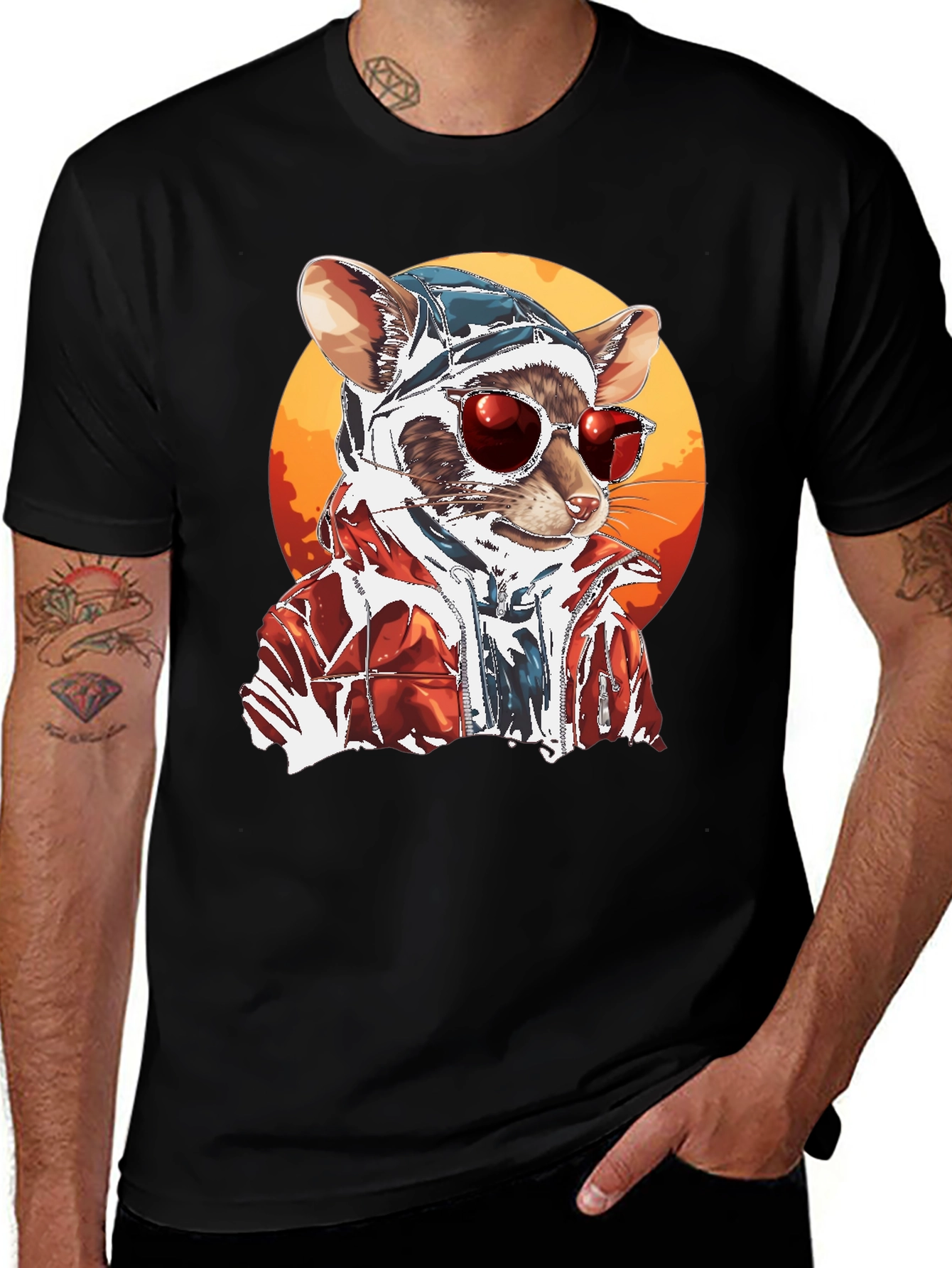 Cool Rat in Shades Graphic T-Shirt
