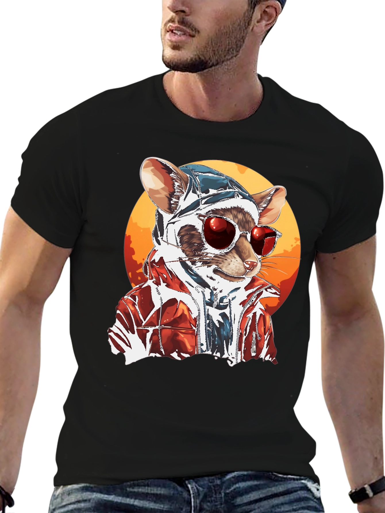 Cool Rat in Shades Graphic T-Shirt