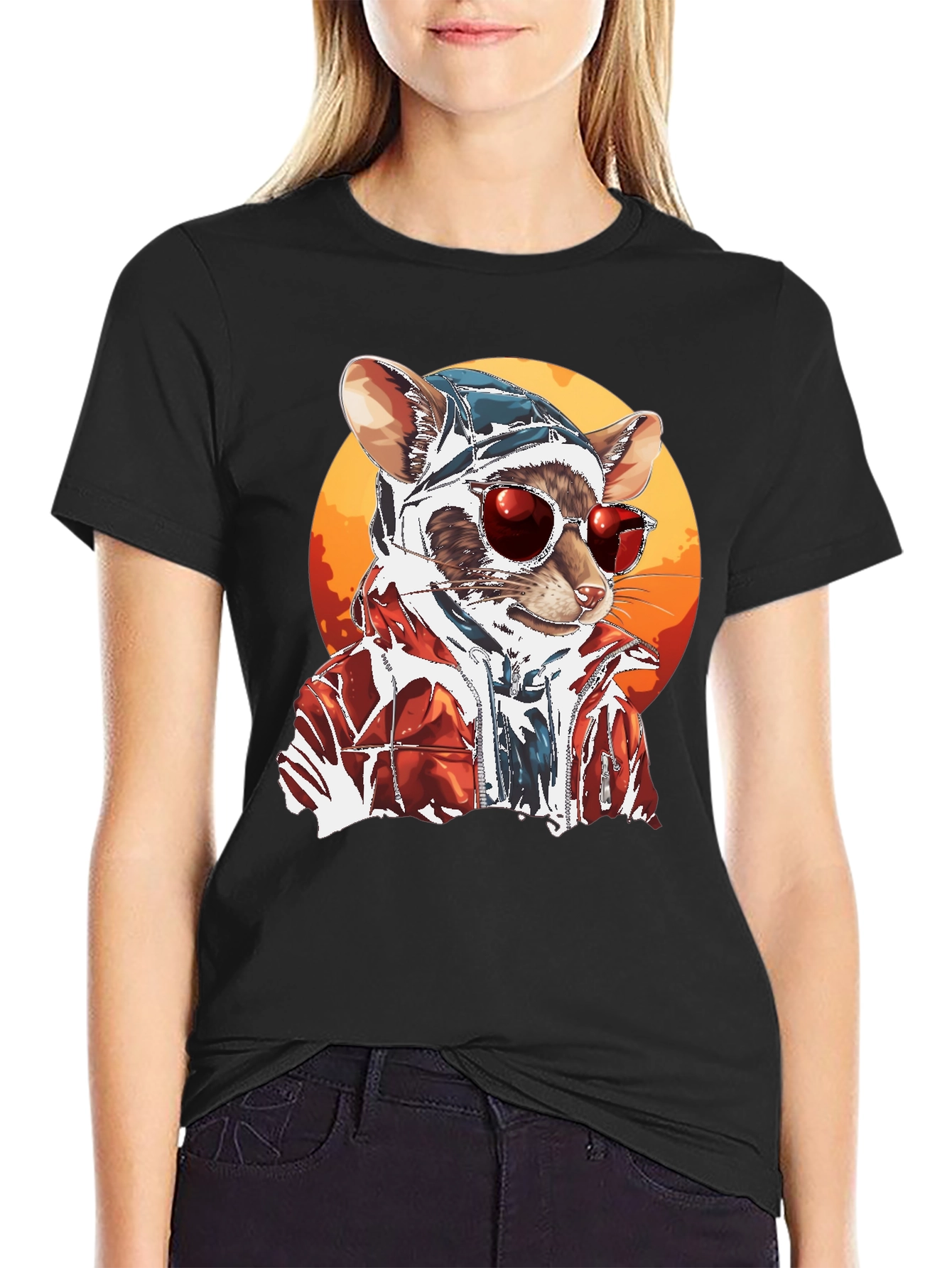 Cool Rat in Shades Graphic T-Shirt