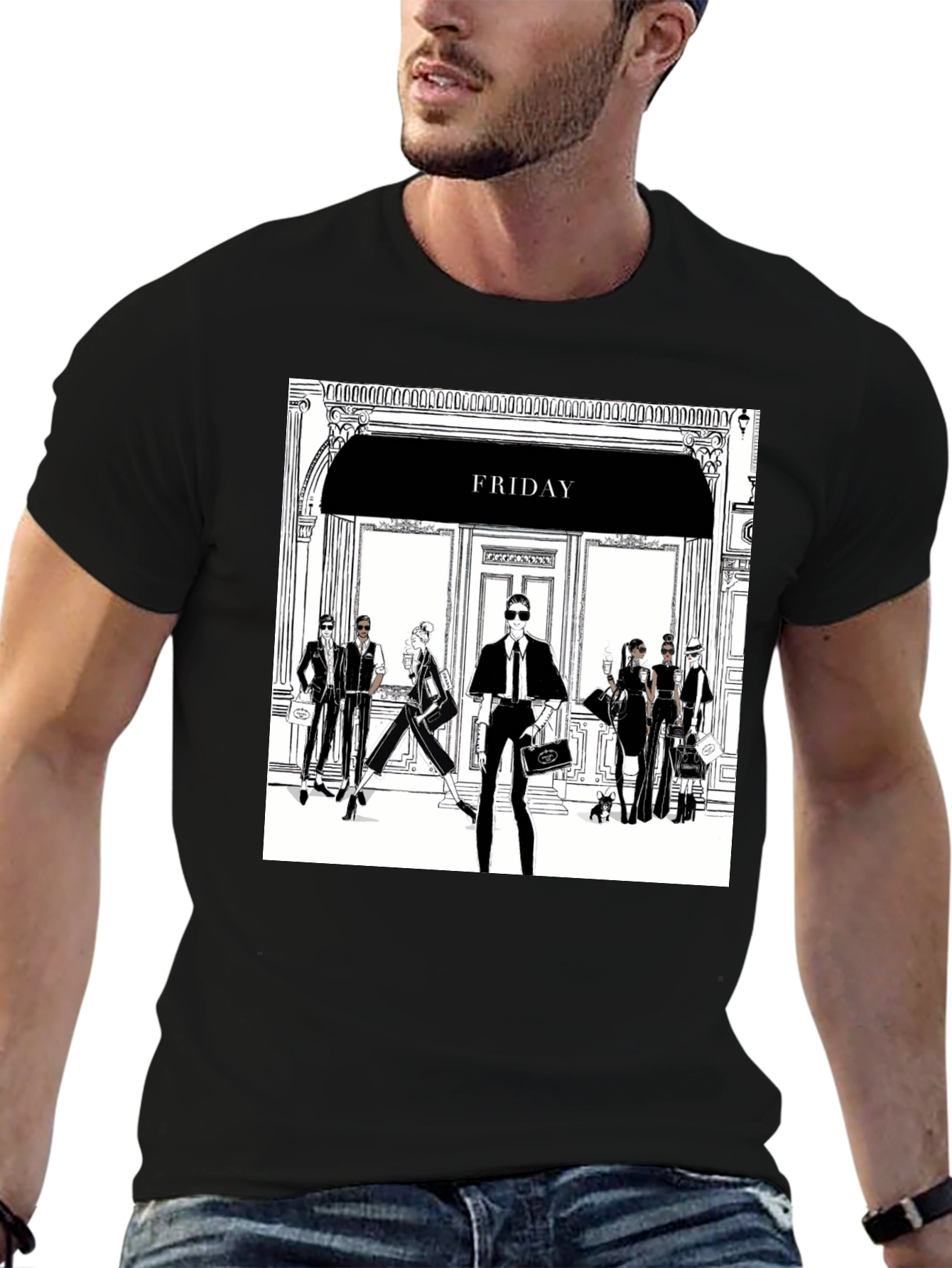 Friday Fashion T-Shirt - Black Tee with Stylish Design