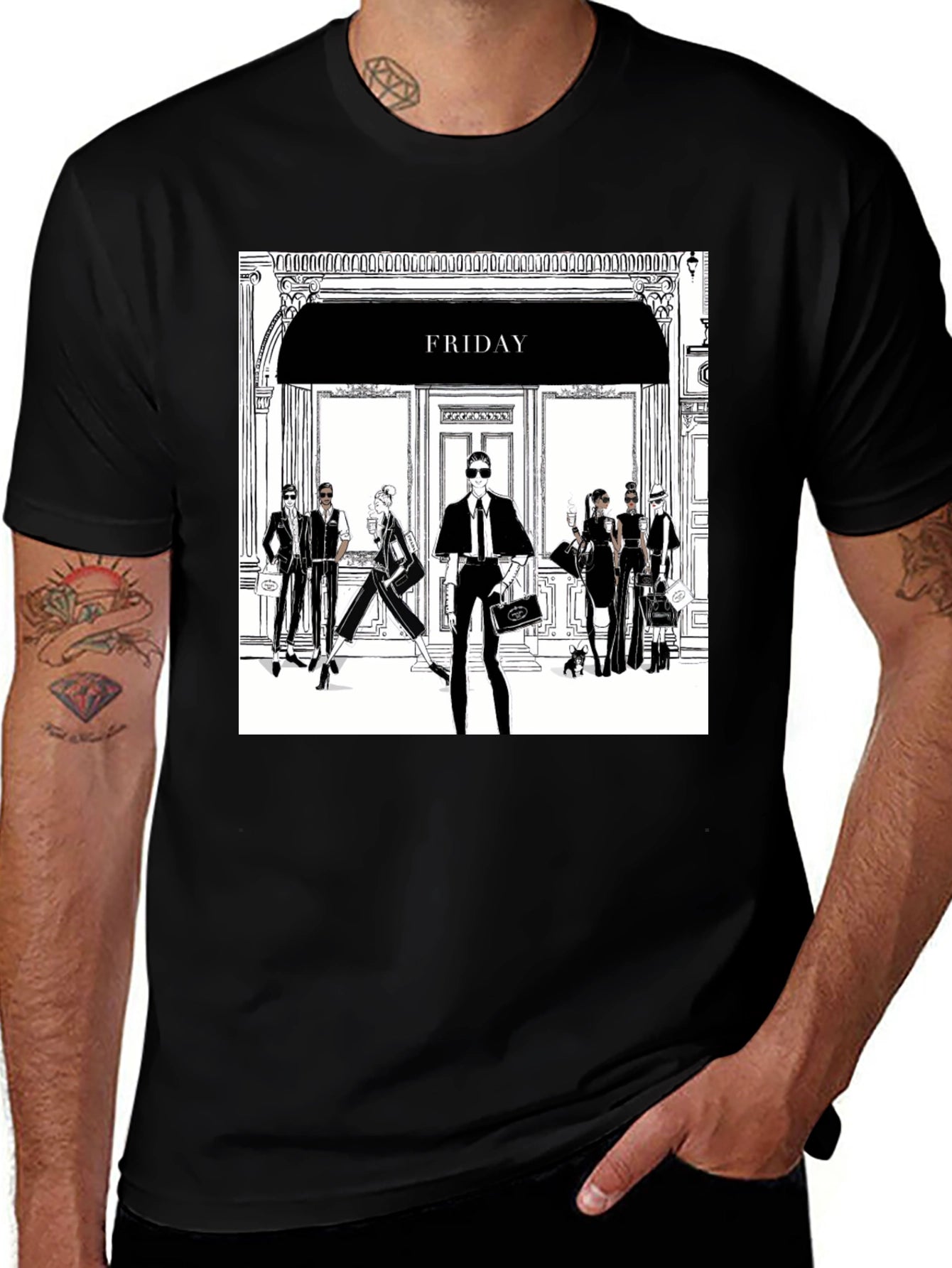 Friday Fashion T-Shirt - Black Tee with Stylish Design