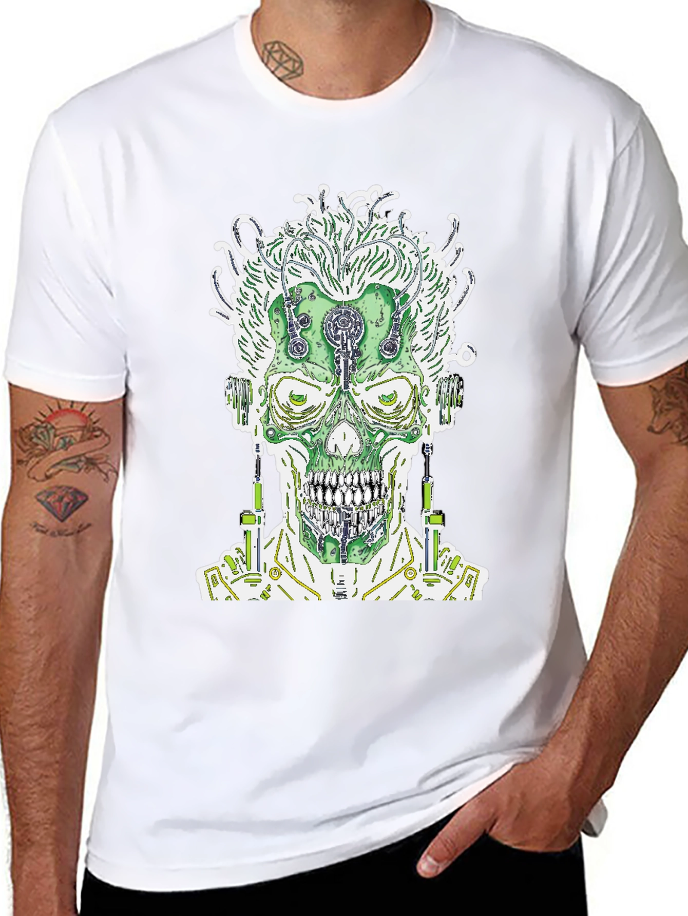 Cyberpunk Zombie T-Shirt - Black