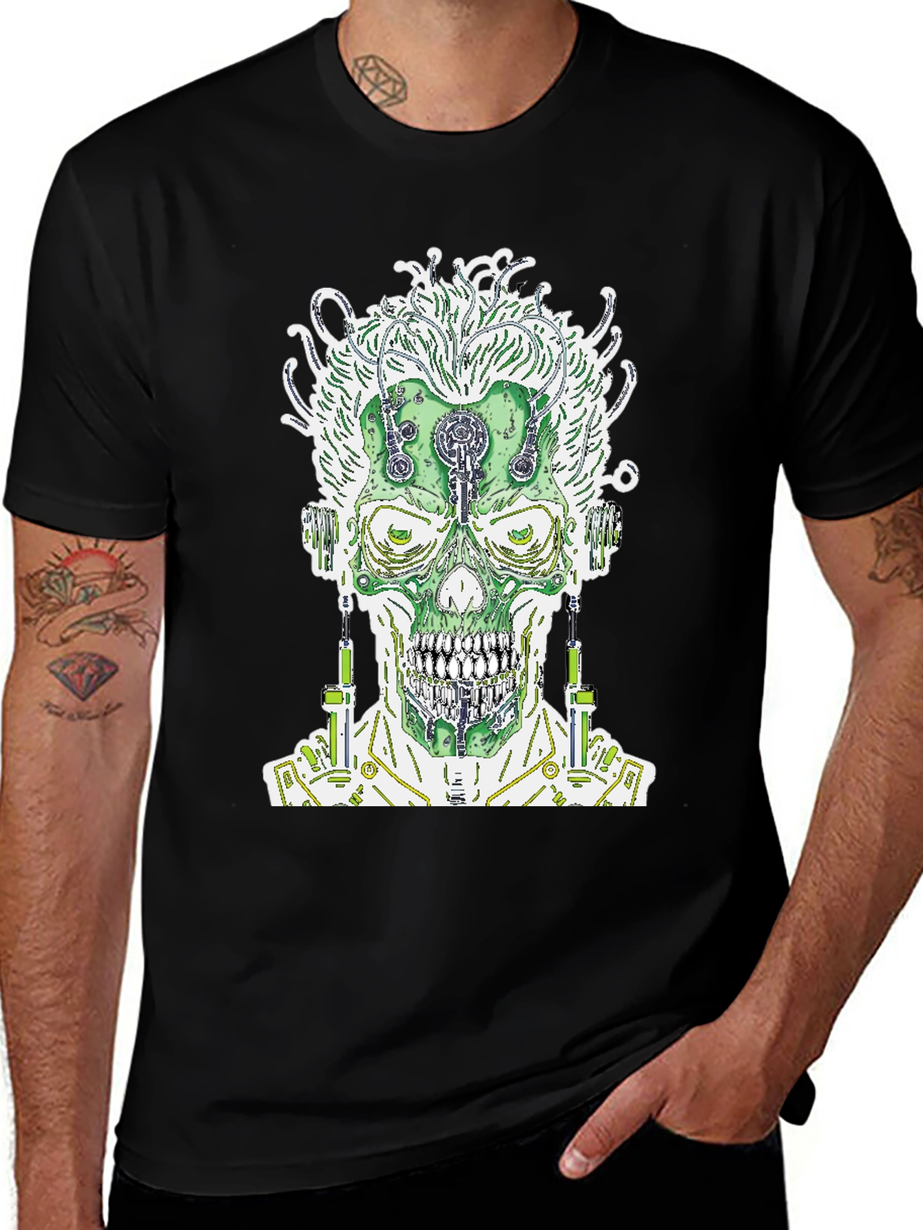 Cyberpunk Zombie T-Shirt - Black