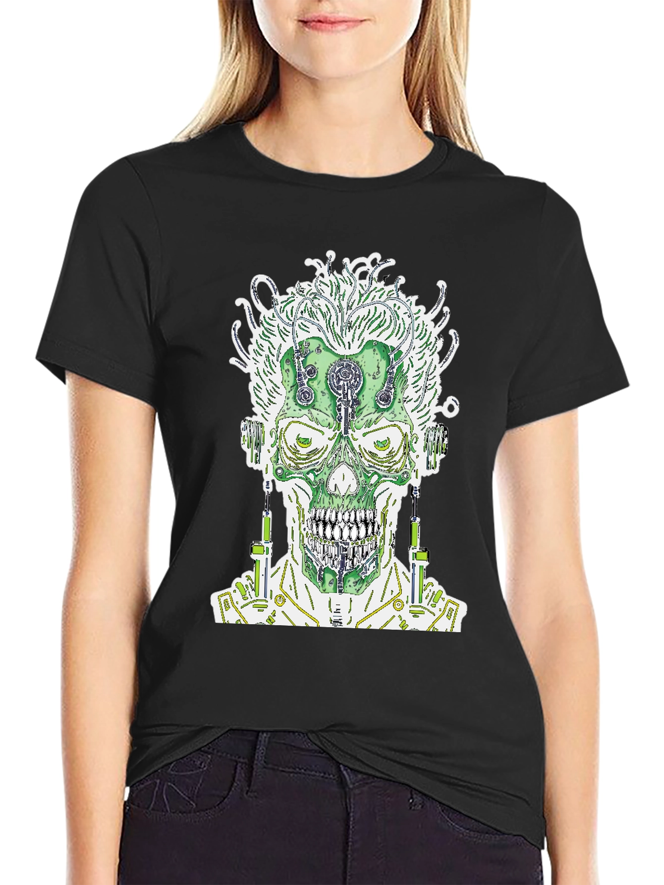Cyberpunk Zombie T-Shirt - Black