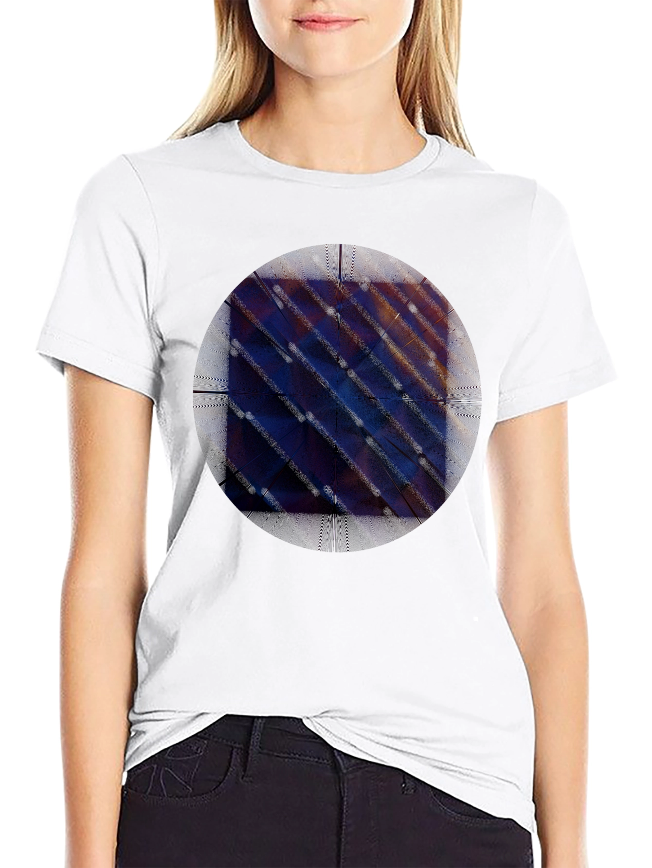 Abstract Sphere Graphic Tee - Modern Black T-Shirt