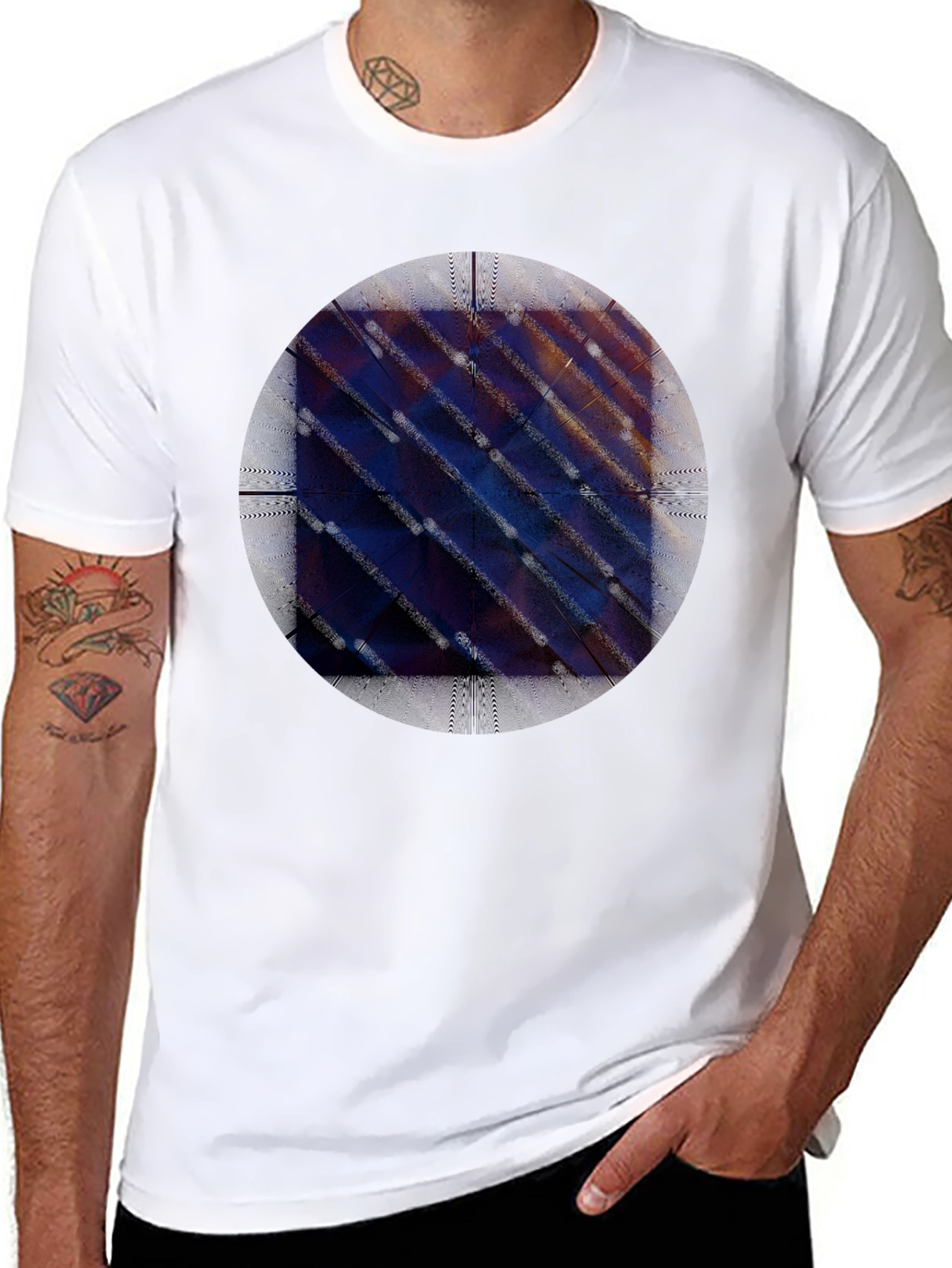 Abstract Sphere Graphic Tee - Modern Black T-Shirt