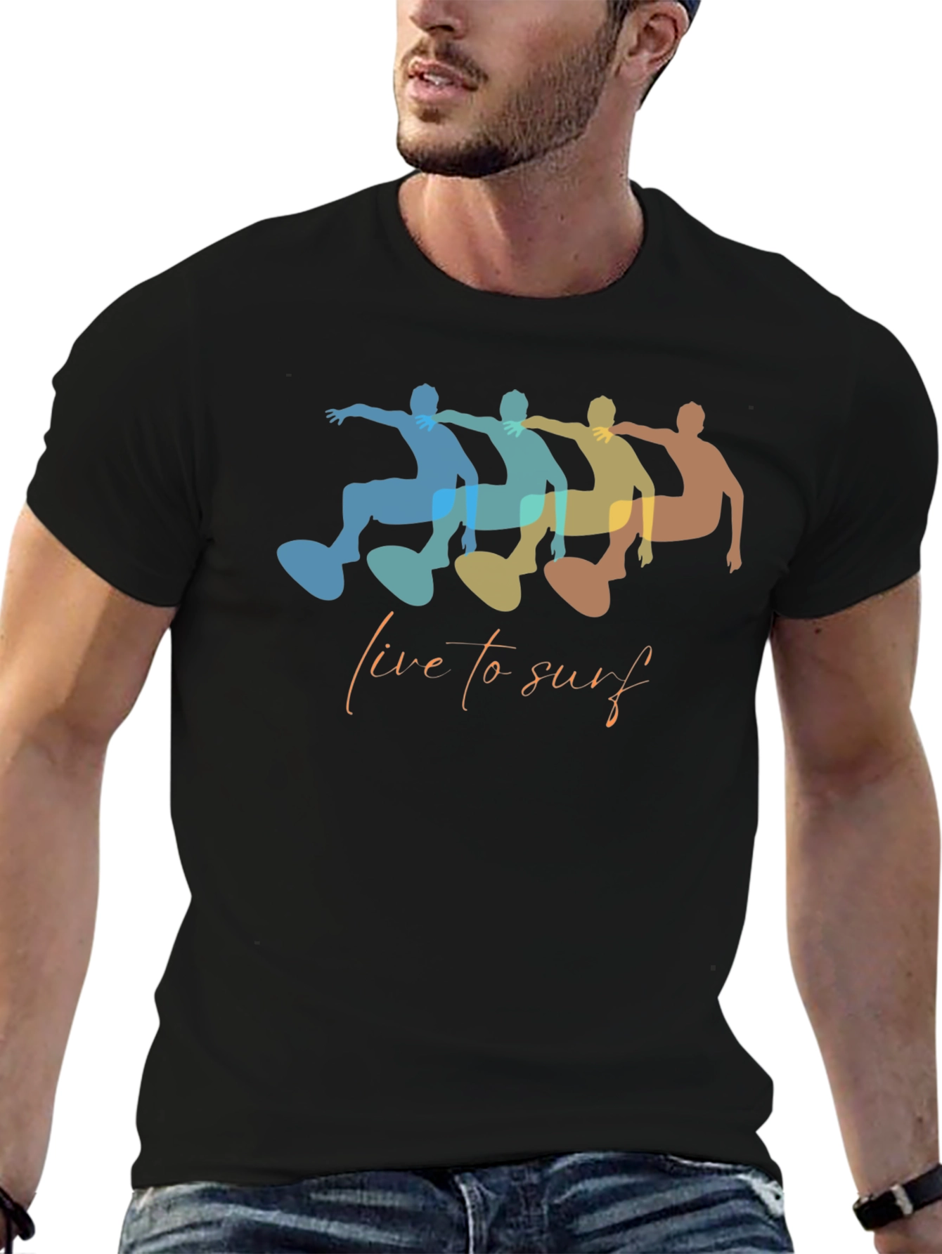 Live to Surf Graphic Tee - Unisex Casual T-Shirt