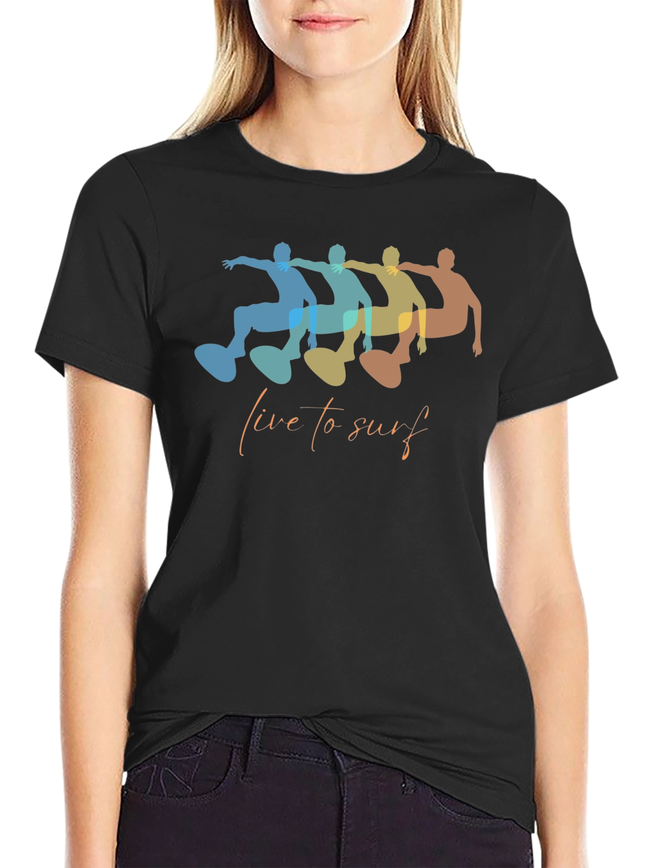 Live to Surf Graphic Tee - Unisex Casual T-Shirt