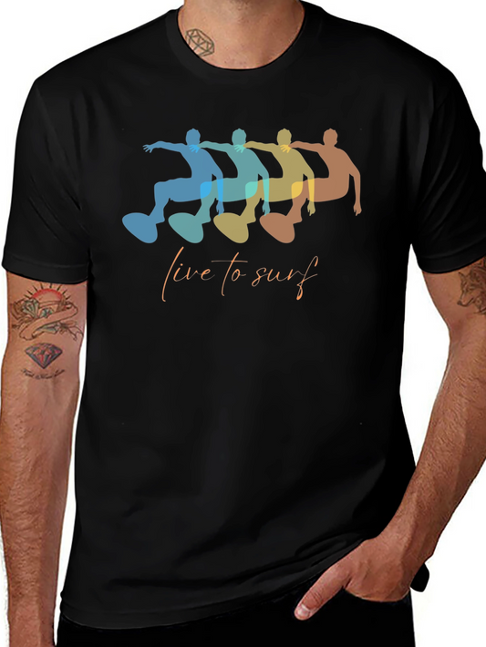 Live to Surf Graphic Tee - Unisex Casual T-Shirt