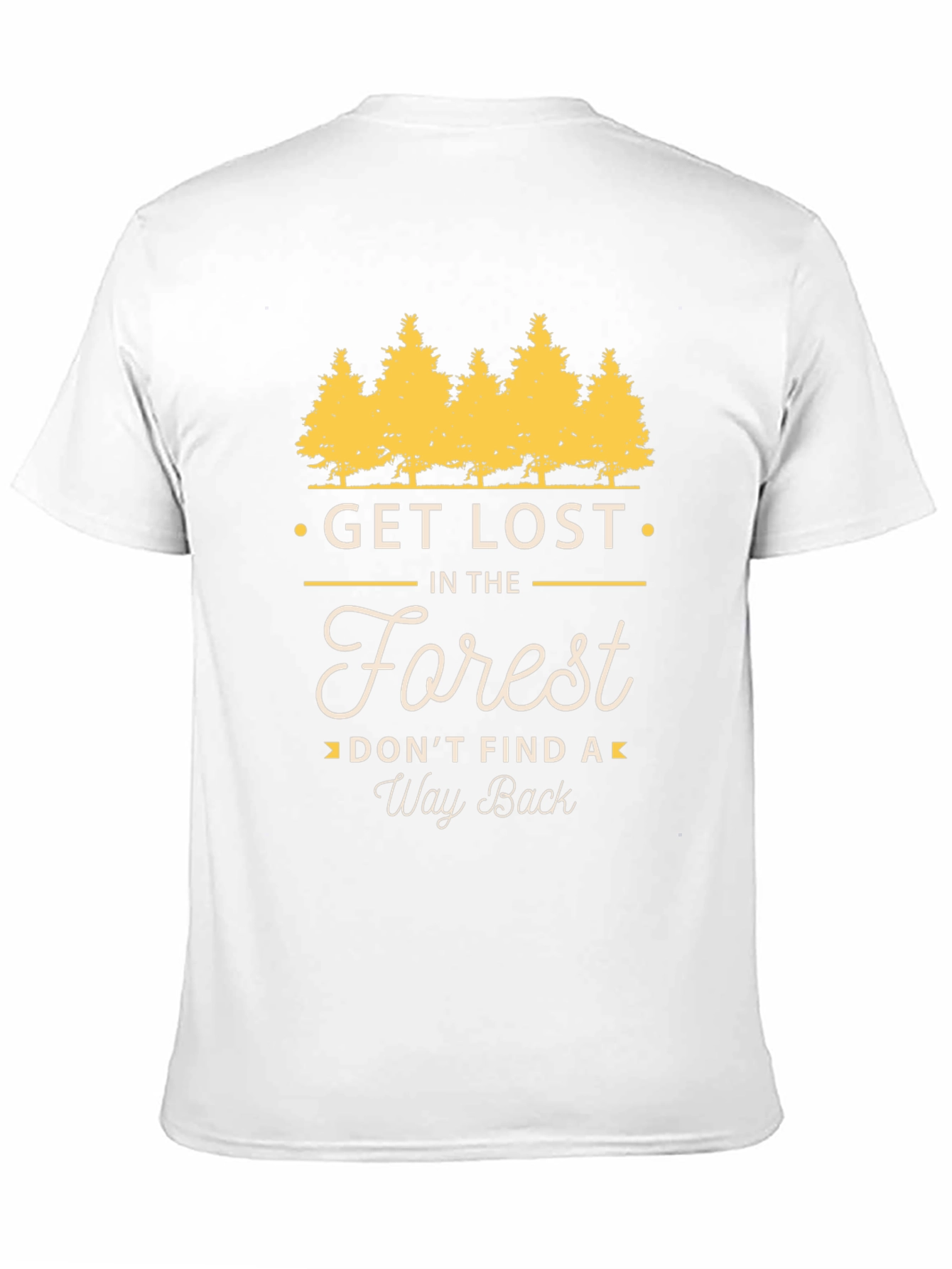 Get Lost in The Forest Mens Black T-Shirt