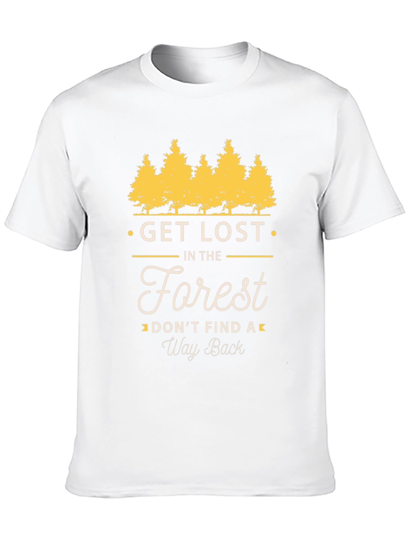 Get Lost in The Forest Mens Black T-Shirt