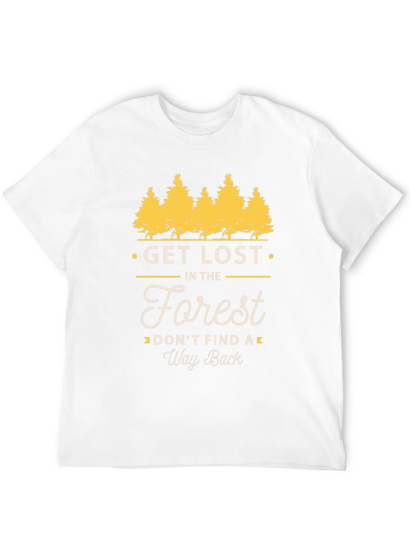 Get Lost in The Forest Mens Black T-Shirt
