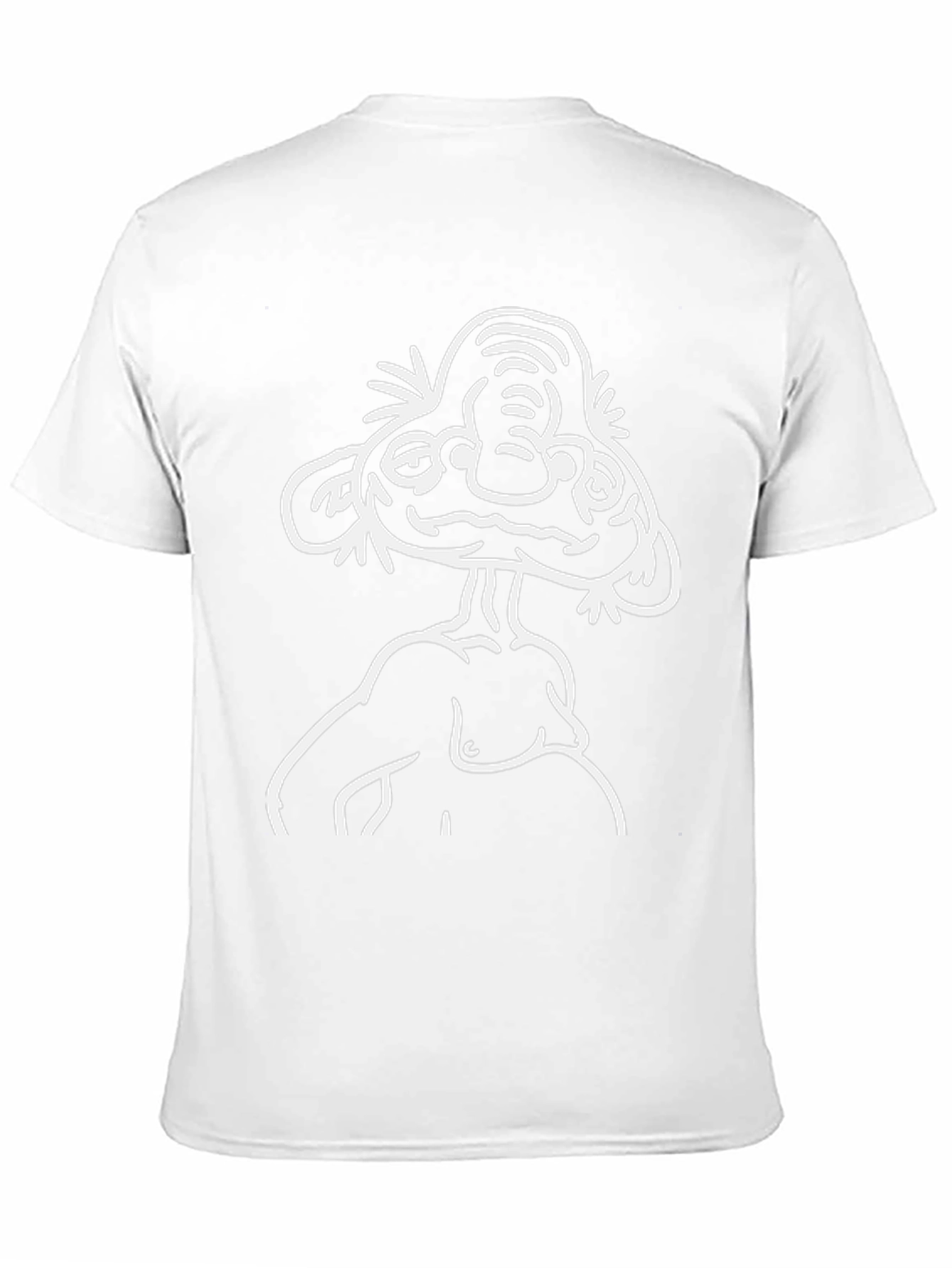 Abstract Cartoon Character Black T-Shirt