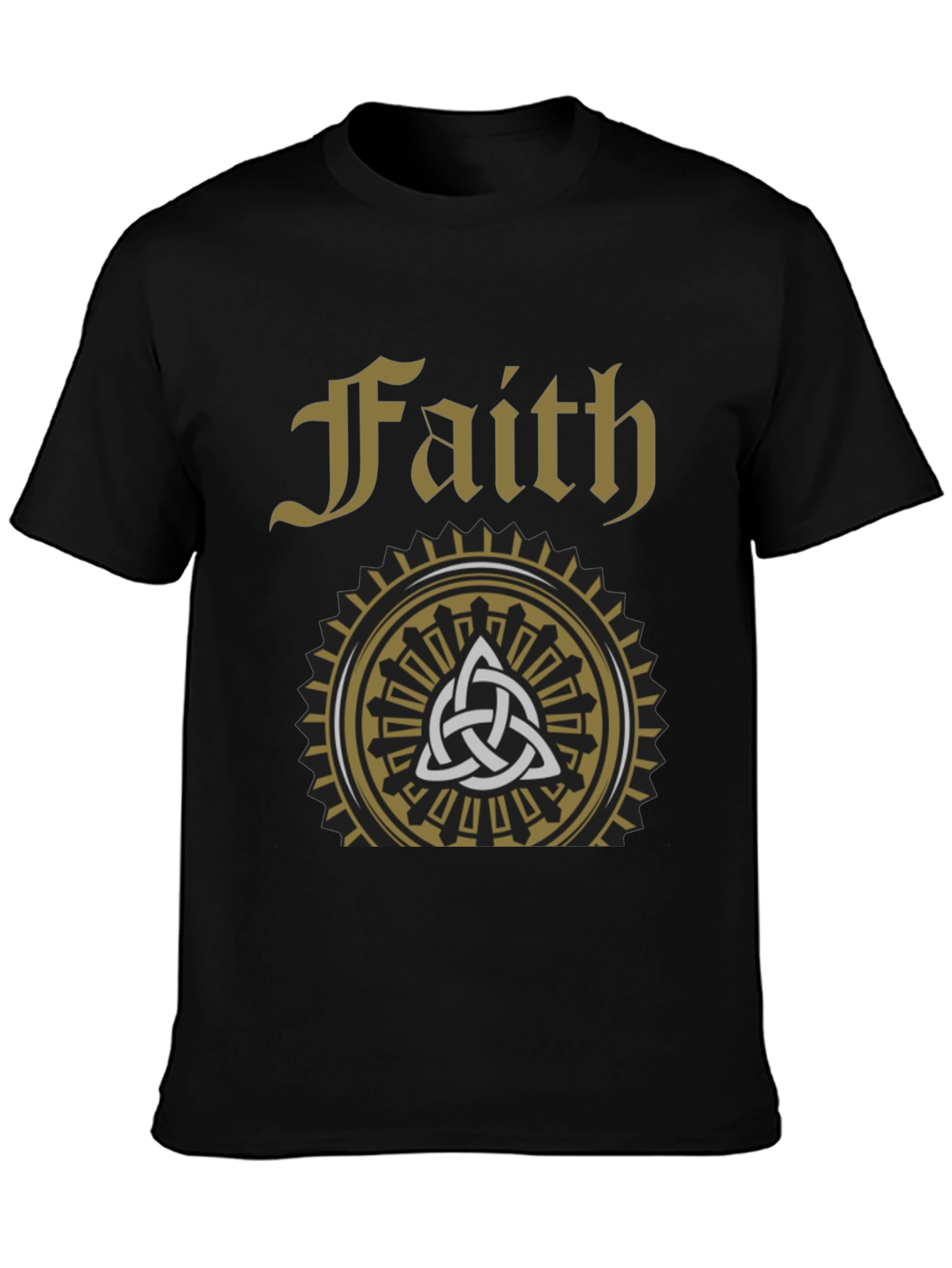 Faith Celtic Knot Graphic Tee - Stylish Black T-Shirt
