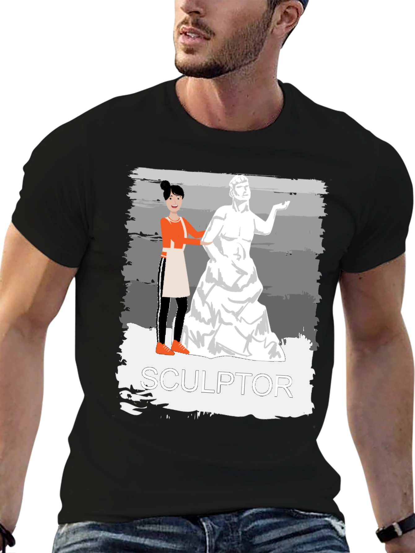 Sculptor Graphic Tee - Artistic Unisex T-Shirt