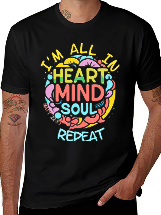 Heart Mind Soul Repeat Graphic Tee