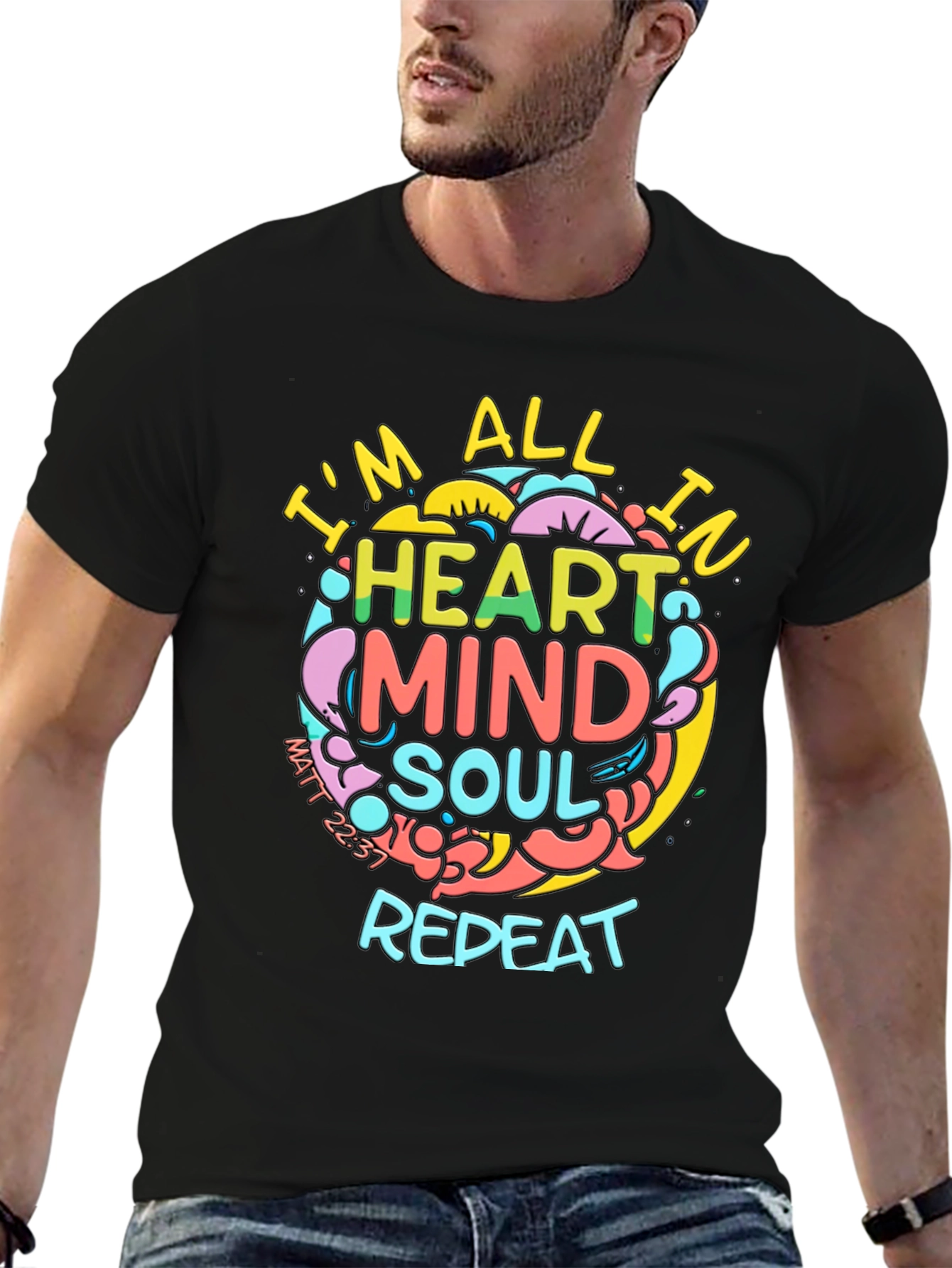 Heart Mind Soul Repeat Graphic Tee