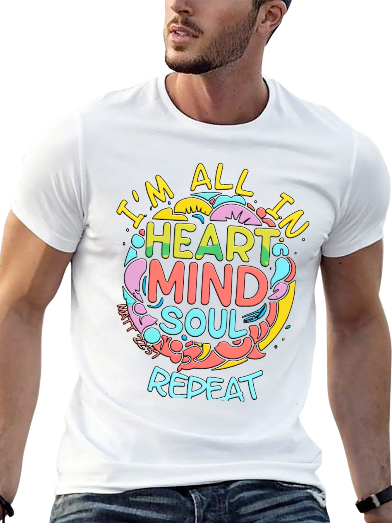 Heart Mind Soul Repeat Graphic Tee