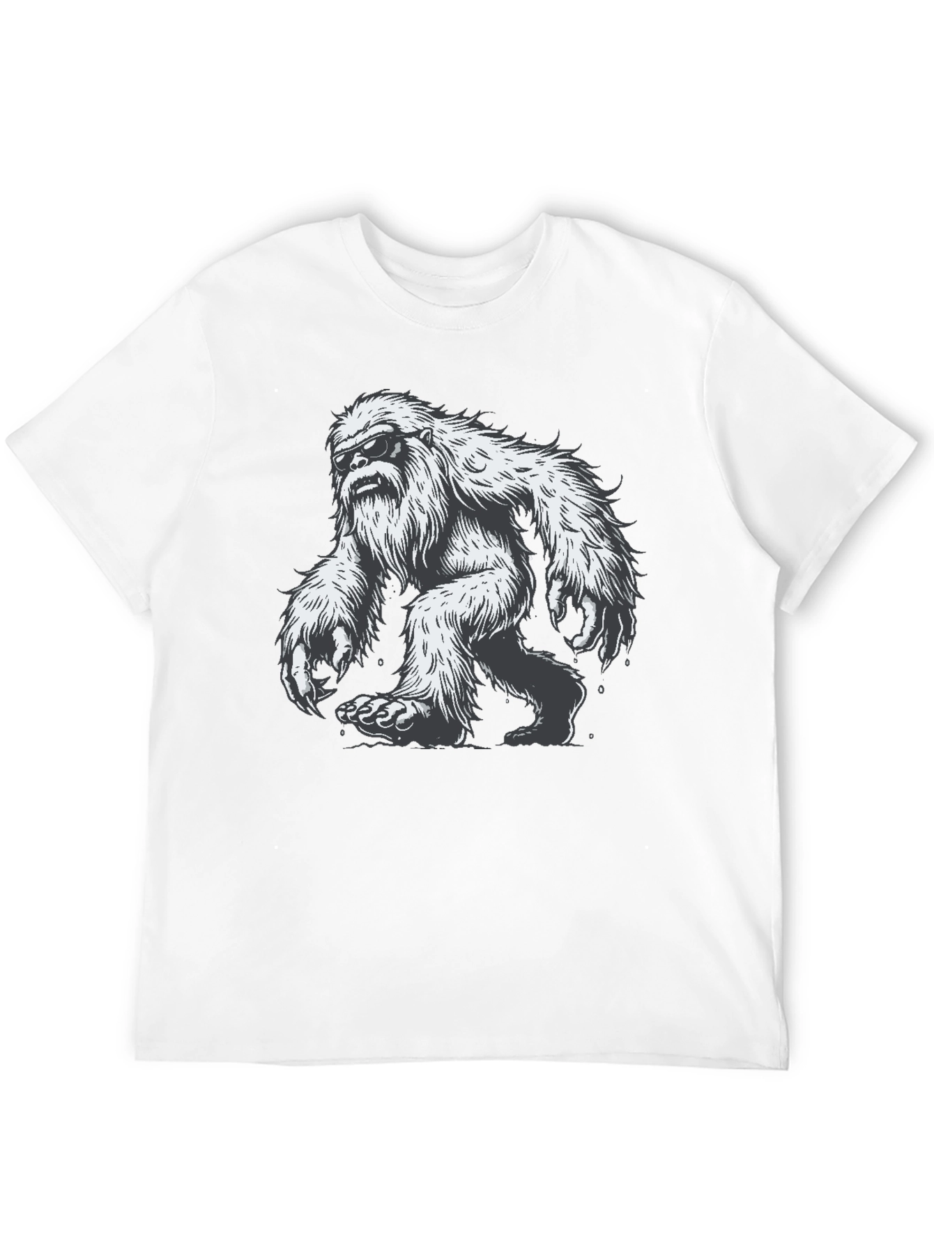 Cool Yeti Graphic Tee - Black Cotton Blend